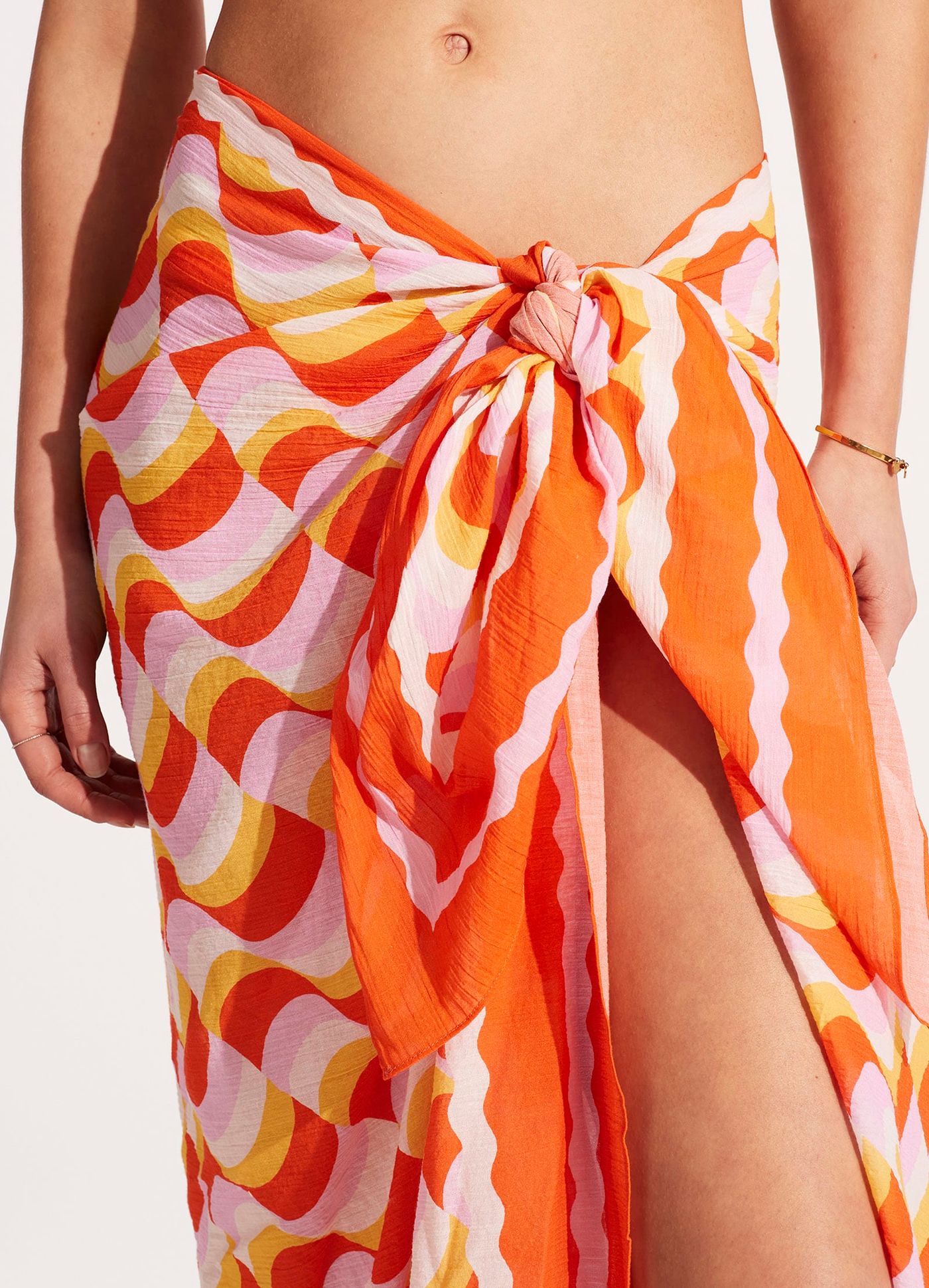 Modern Take Sarong - Mandarin - Mandarin view 5