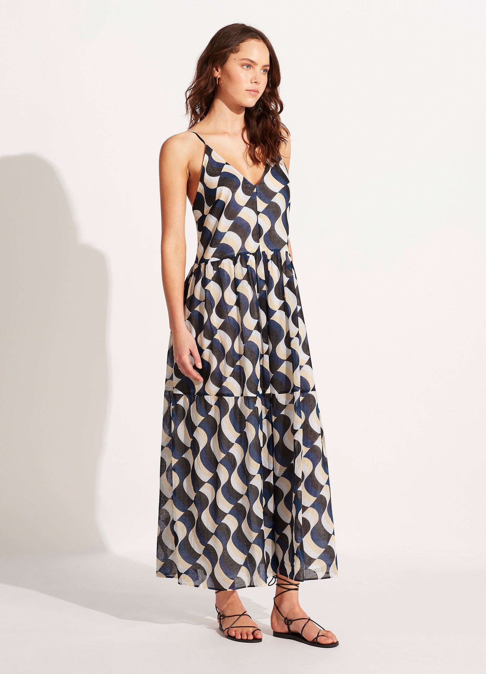 Modern Take Tier Maxi Dress - Black - Black view 2