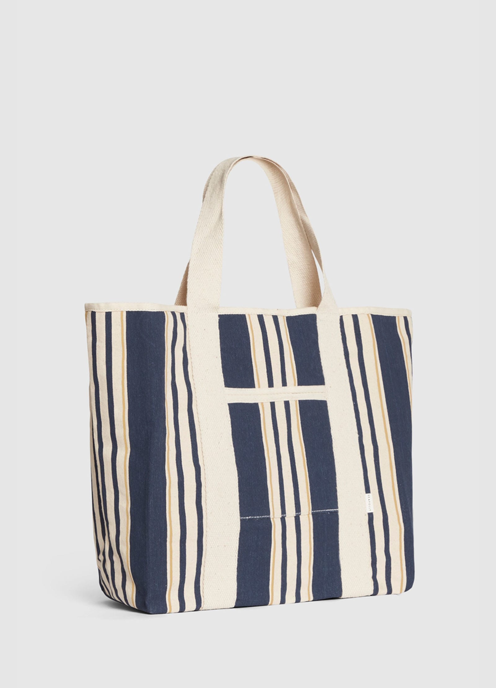 Multi Stripe Canvas Tote - True Navy - True Navy view 2