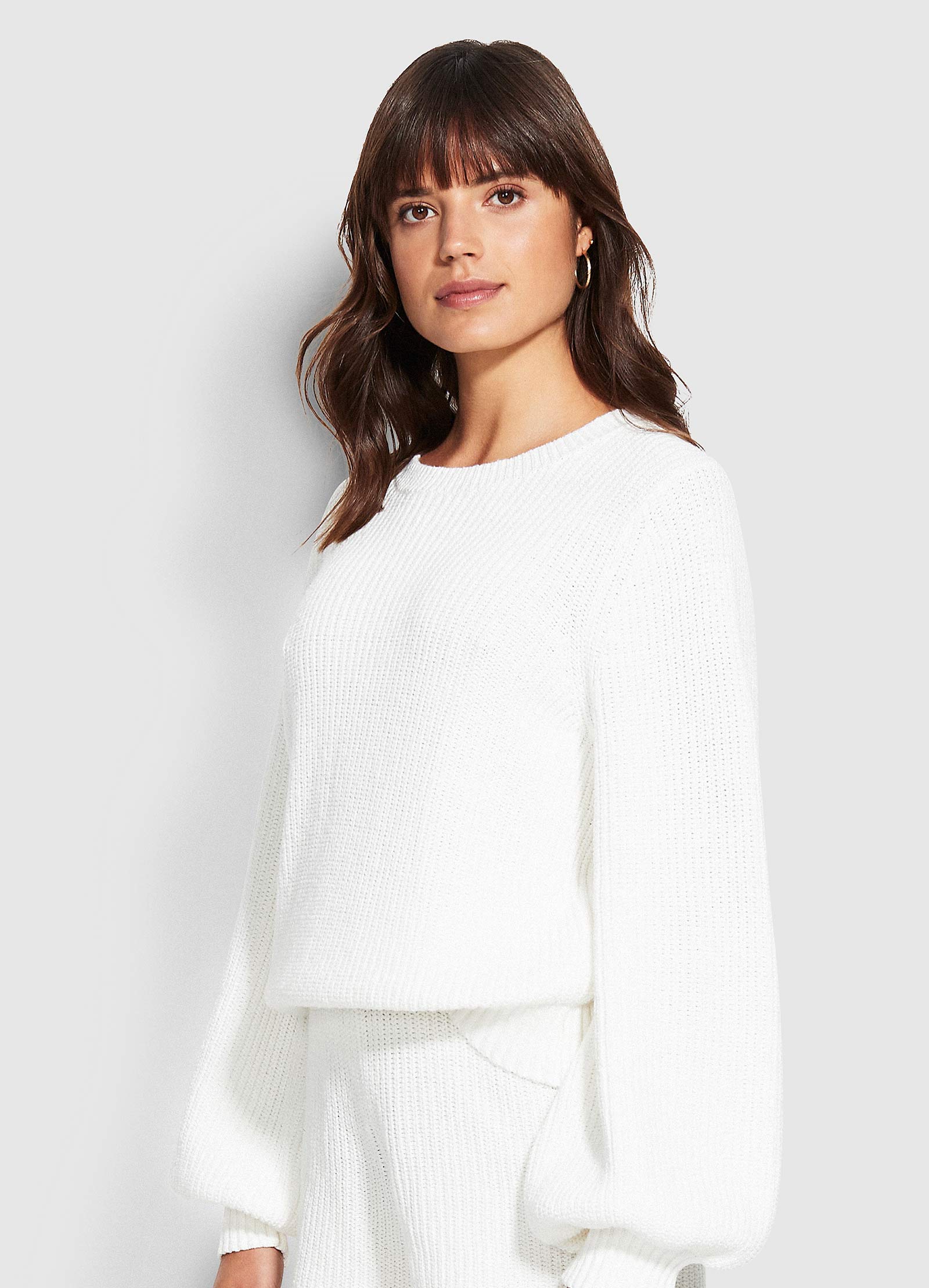 North Coast Chunky Knit - White - White view 3