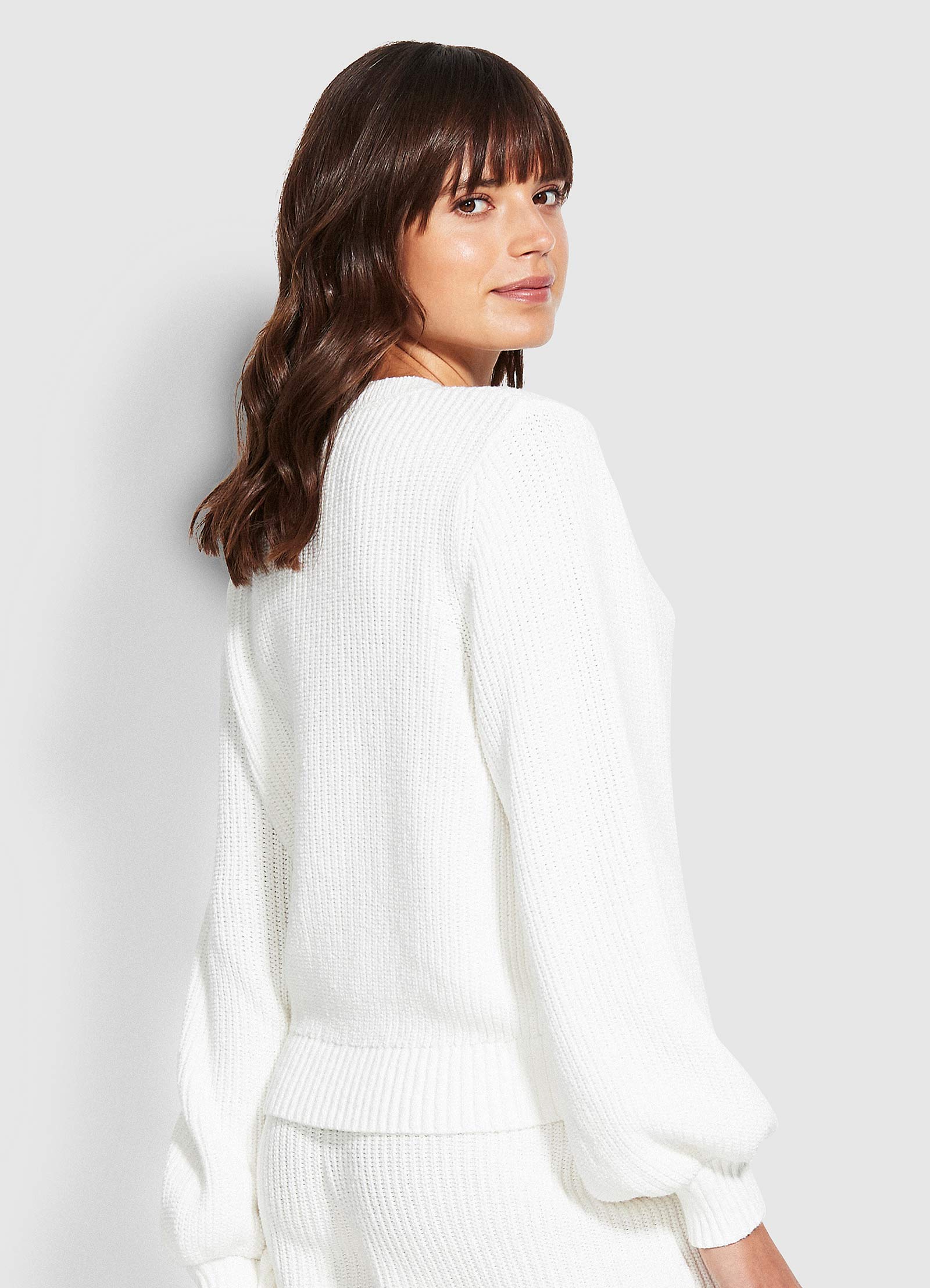 North Coast Chunky Knit - White - White view 4