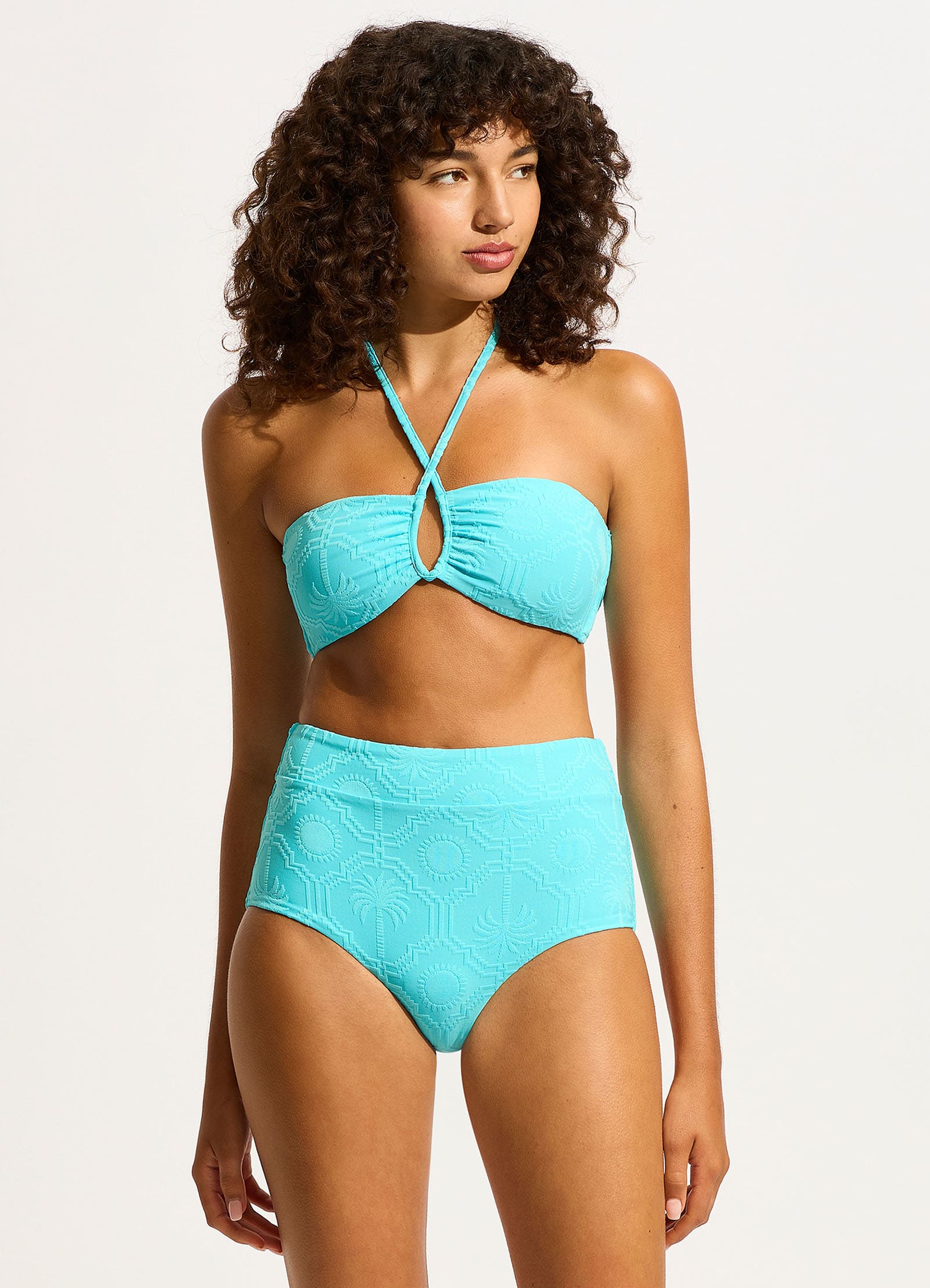 Oasis Diamond Wire Bandeau Bikini Top - Atoll - Atoll