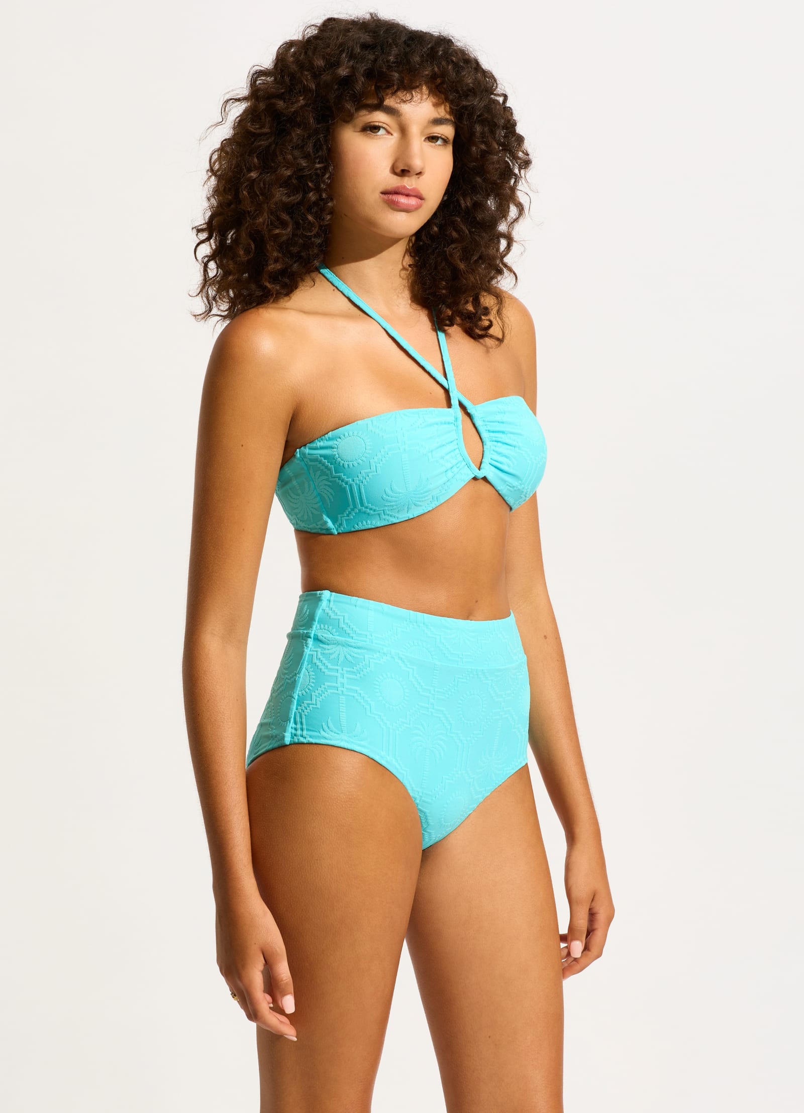 Oasis High Waisted Bikini Bottom - Atoll - Atoll view 3