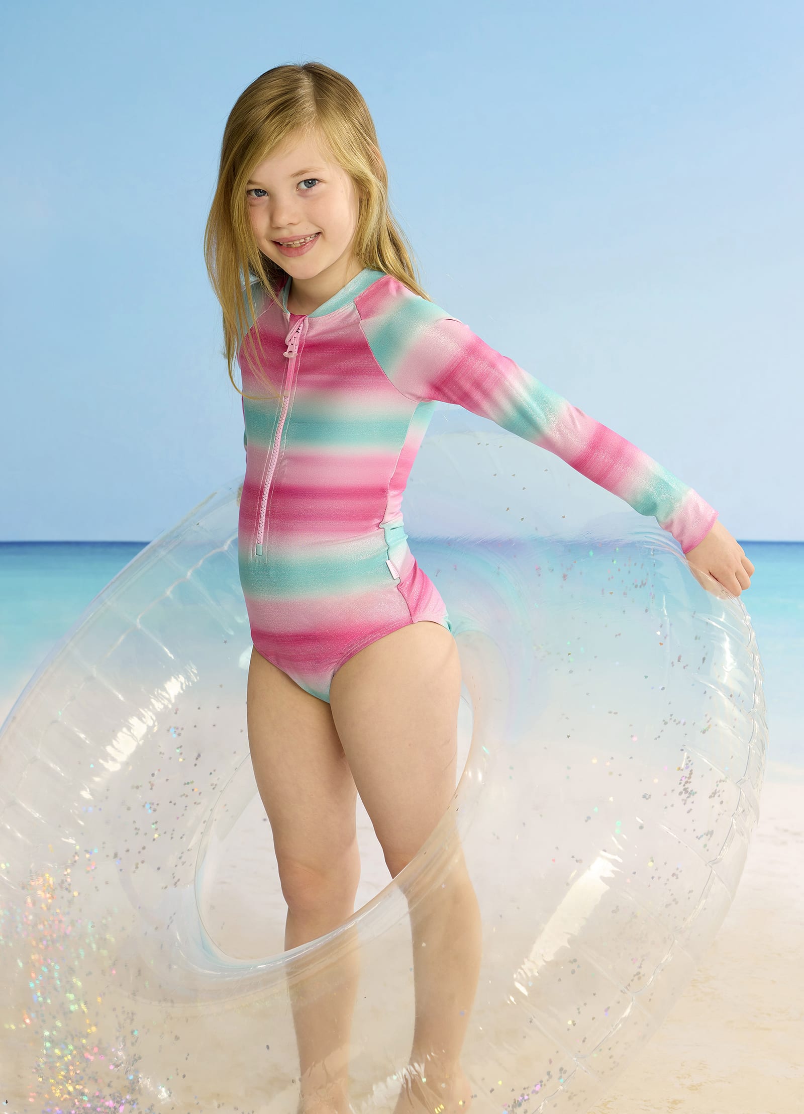 Ombre Zip Front Surfsuit - Ombre - ombre view 2