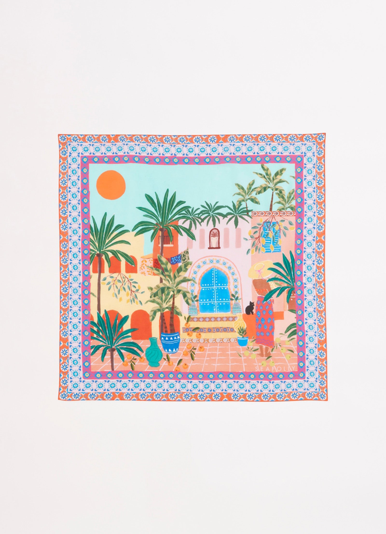 On Vacation Scarf - Azure - Azure view 2