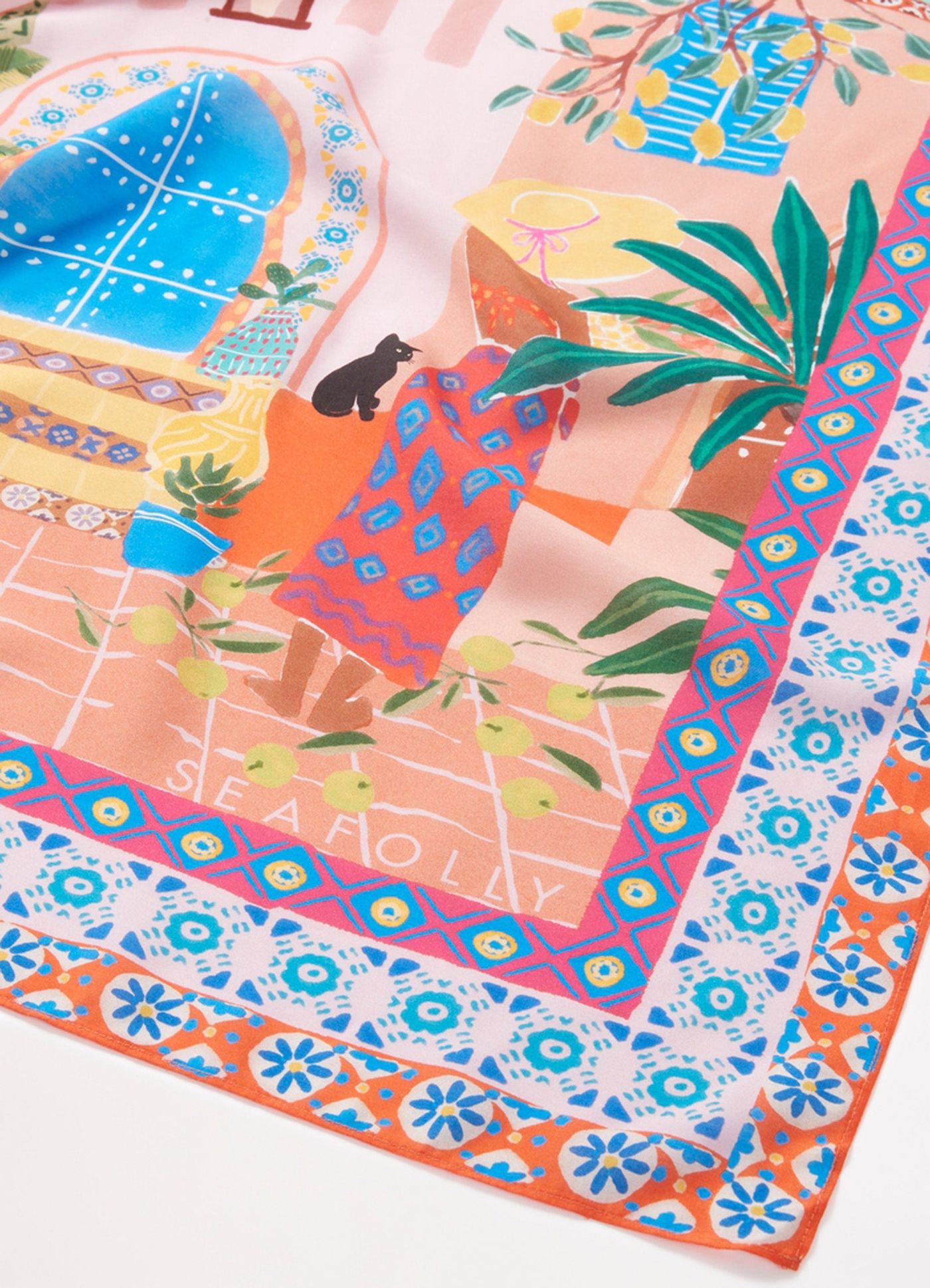 On Vacation Scarf - Azure - Azure view 4