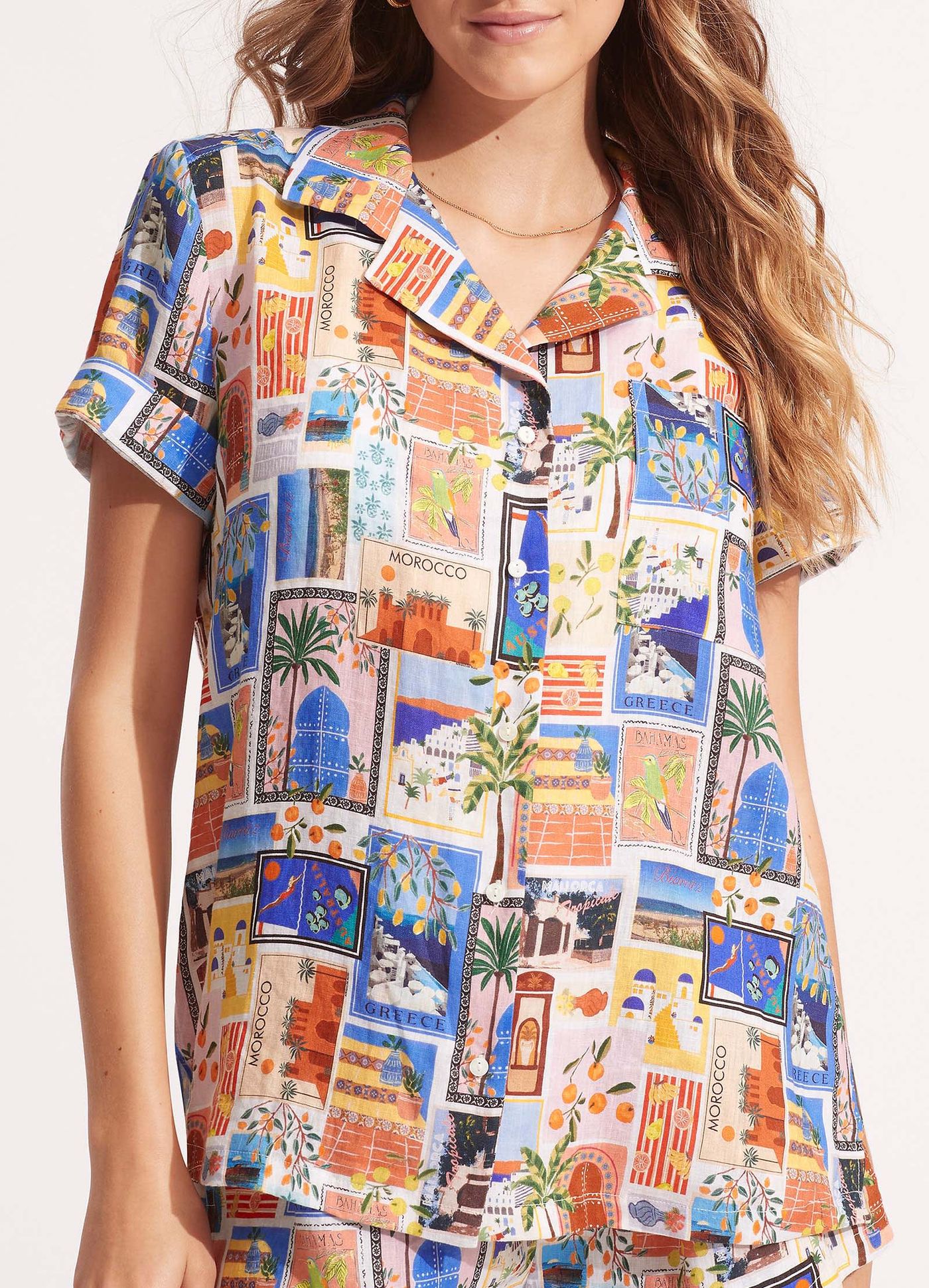 On Vacation Shirt - Azure - Azure view 4