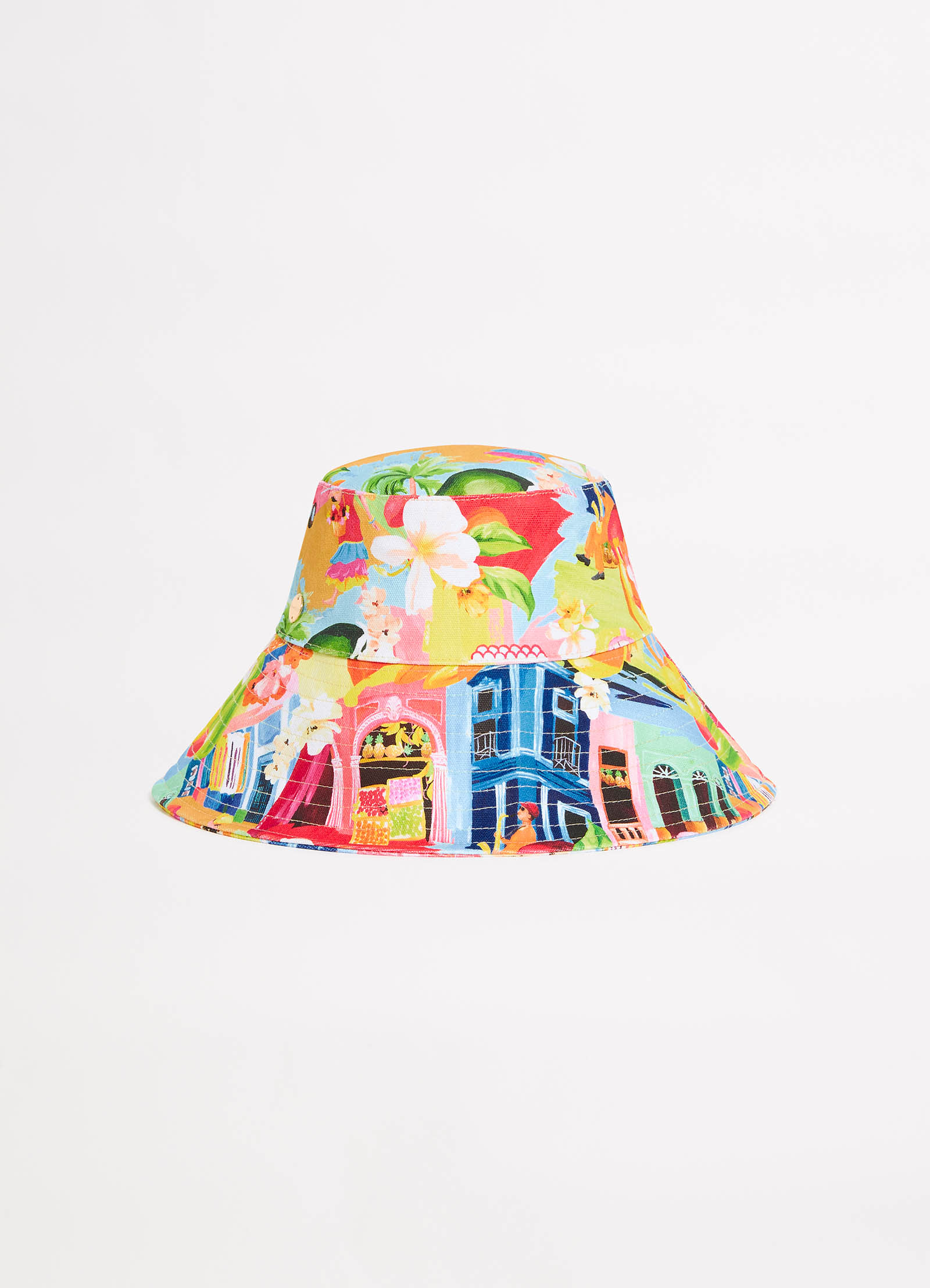 Oversized Bucket Hat - Turquoise - Turquoise view 3