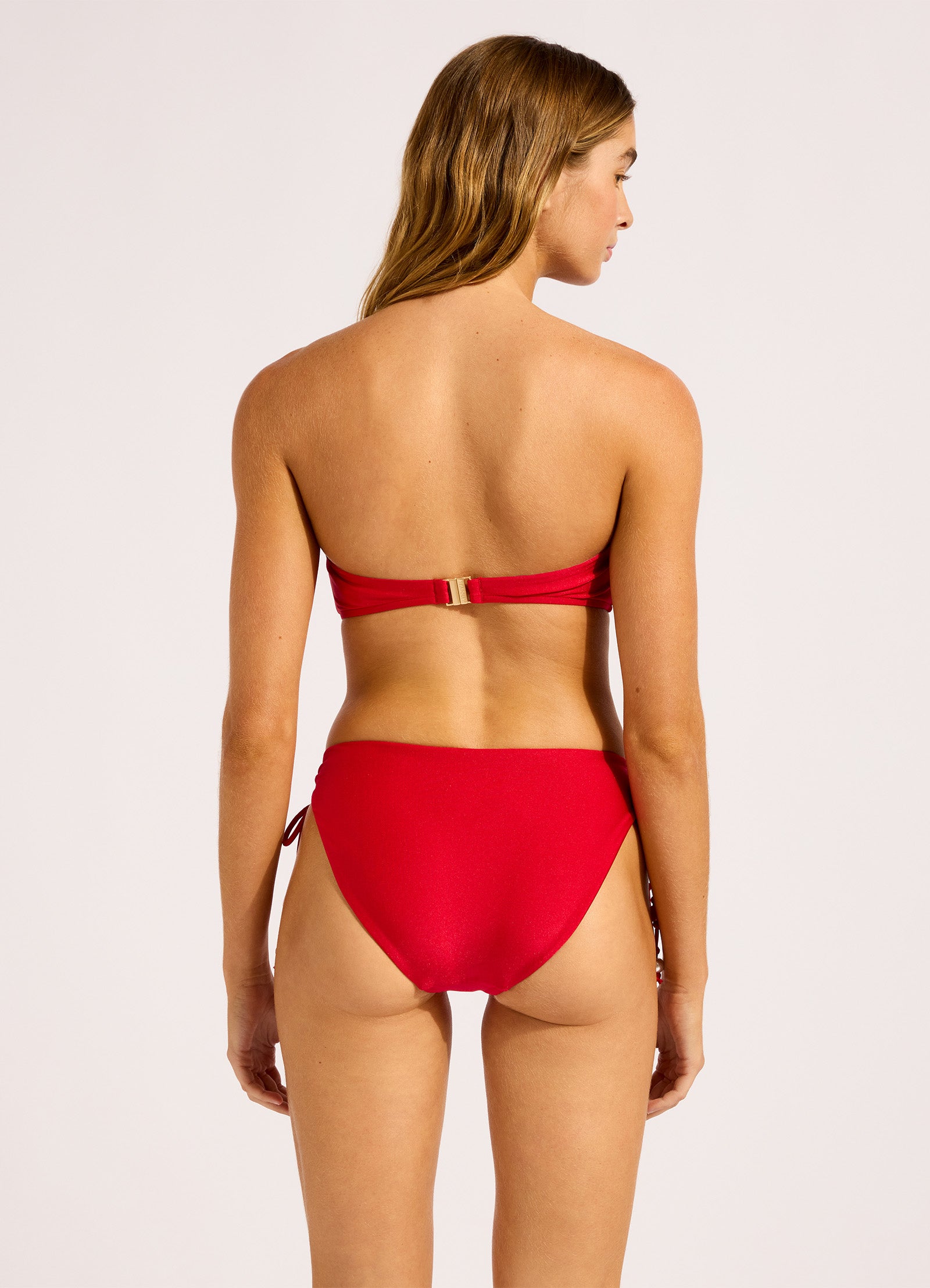 Palermo Bandeau Bikini Top - Cosmo Red view 4