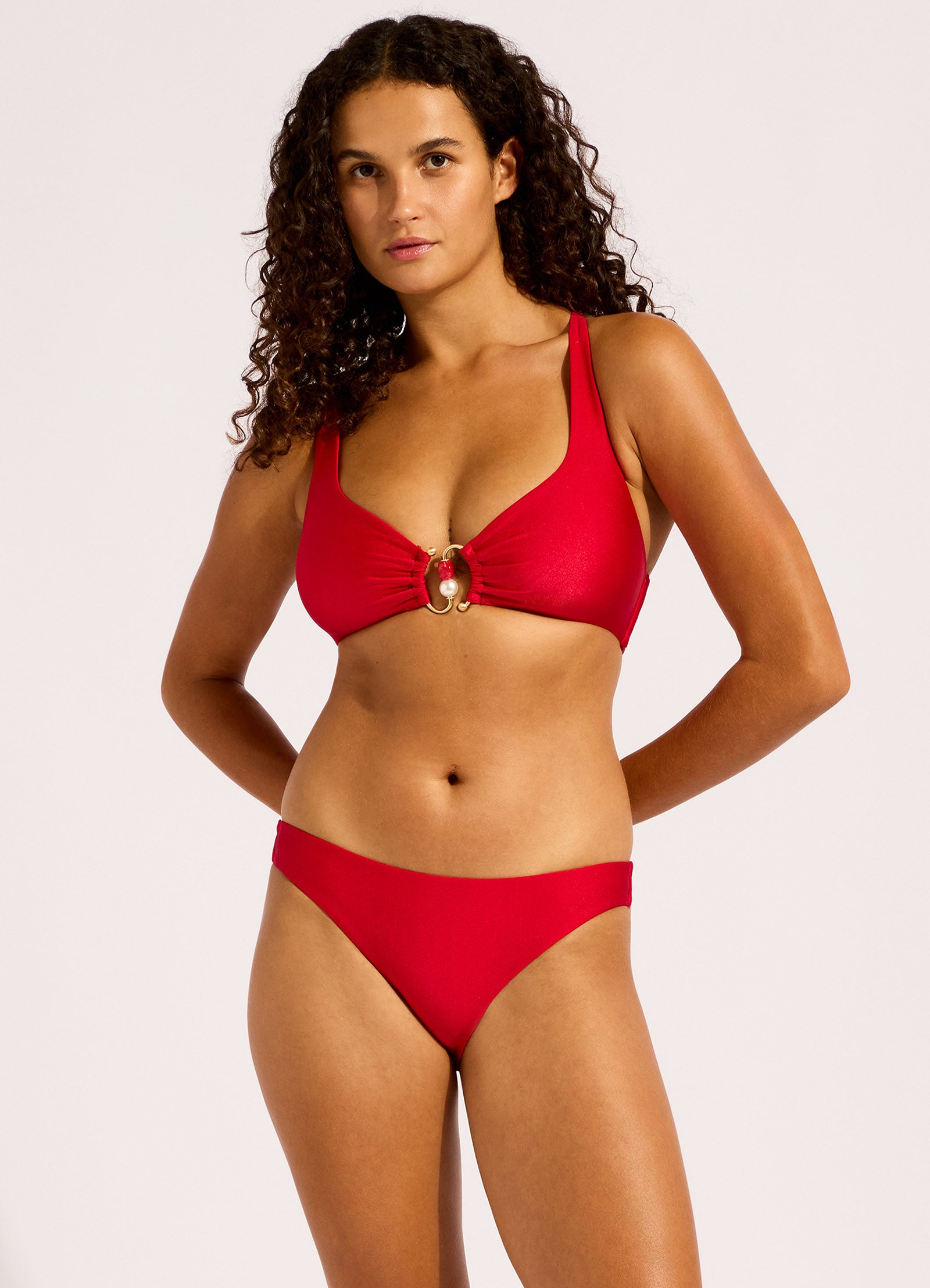 Palermo Multi Fit Triangle Bikini Top - Cosmo Red