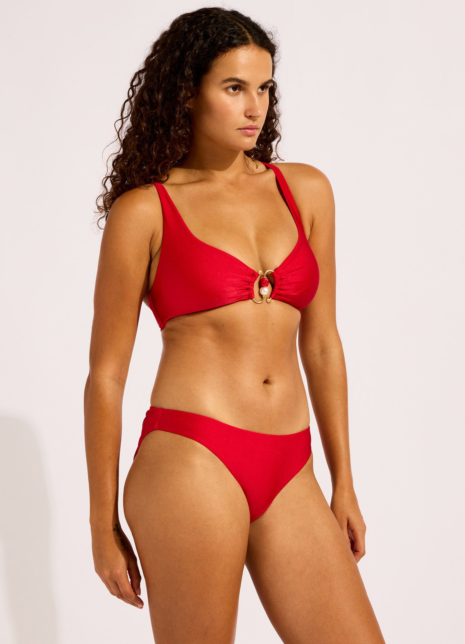 Palermo Multi Fit Triangle Bikini Top - Cosmo Red view 3