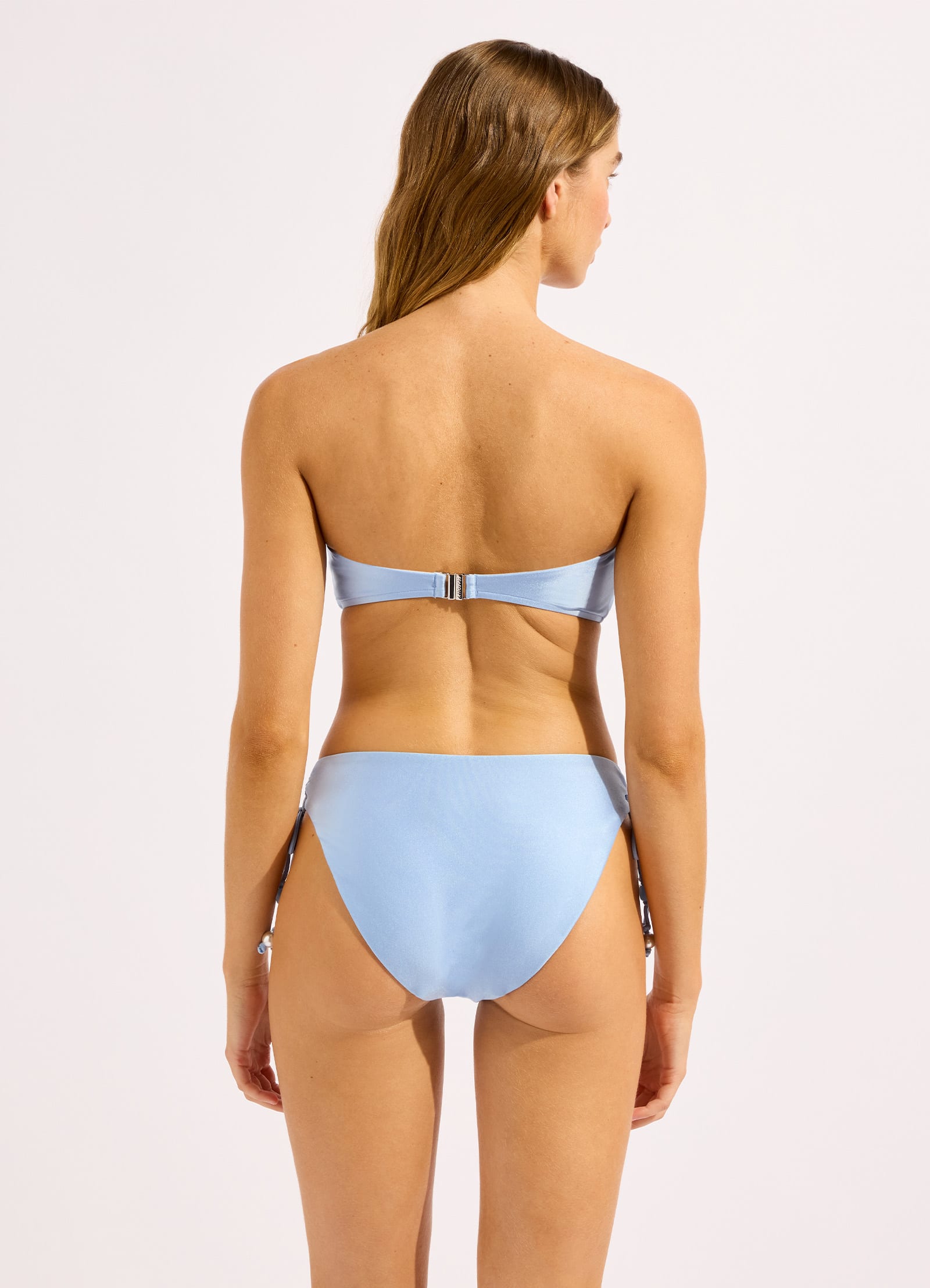 Palermo Ring Front Bandeau Bikini Top - Powder Blue view 4