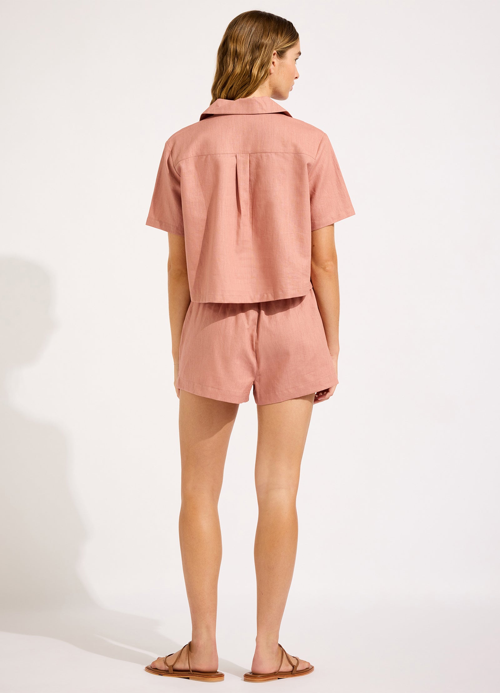 Palermo Tie Front Shirt - Mocha view 4