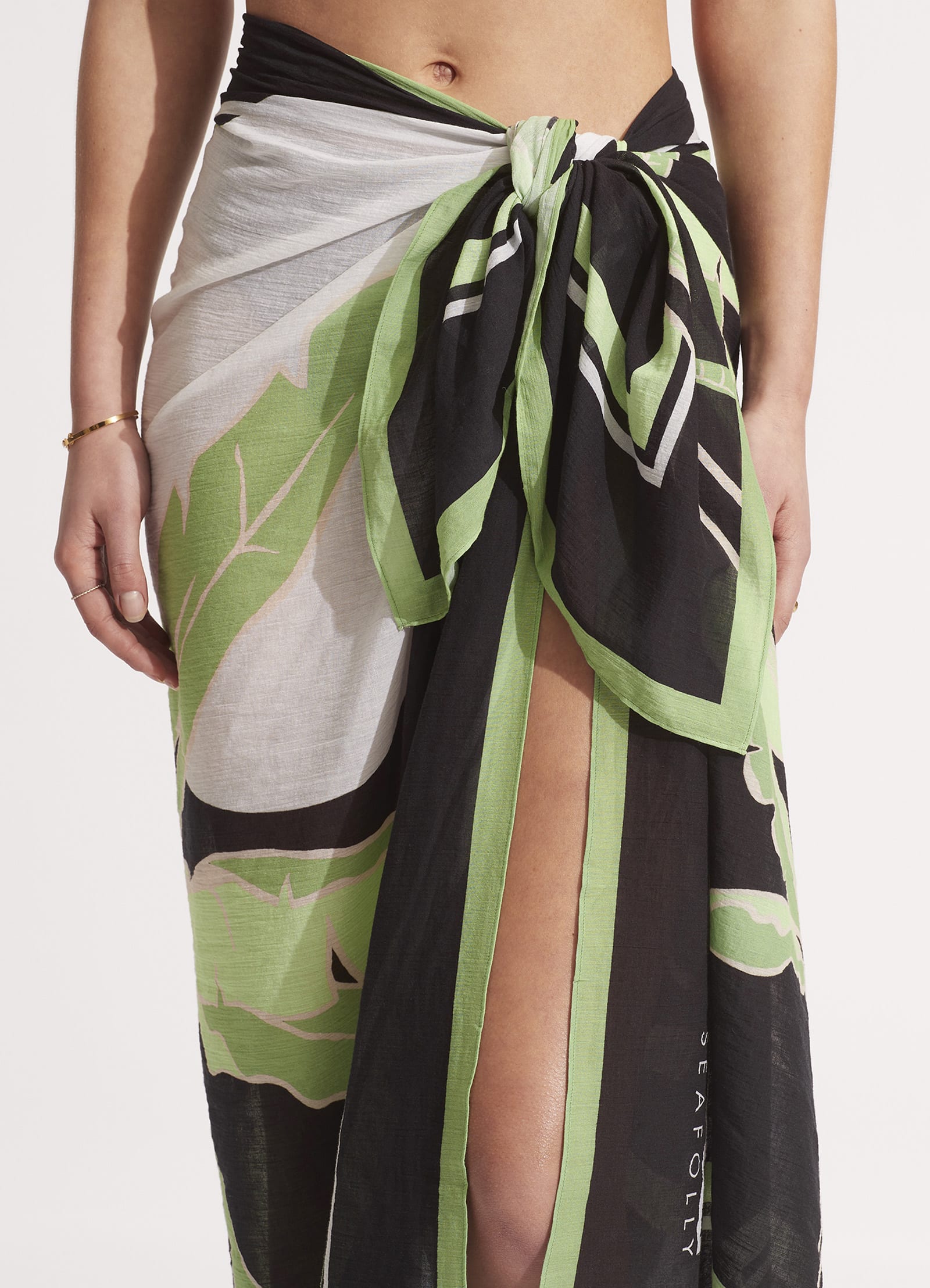 Palm Paradise Pareo - Black - Black view 4