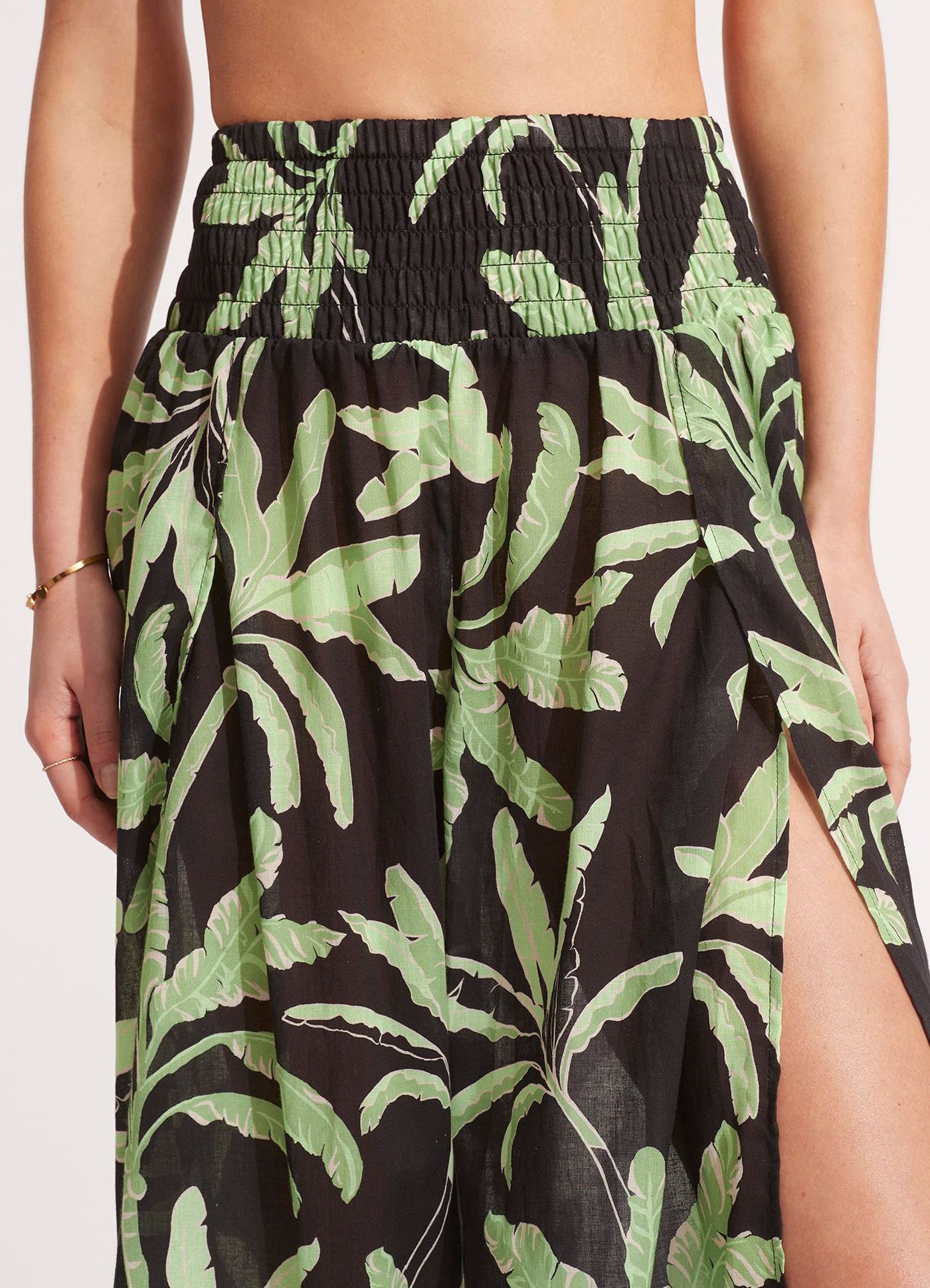 Palm Paradise Wrap Pant - Black - Black view 5