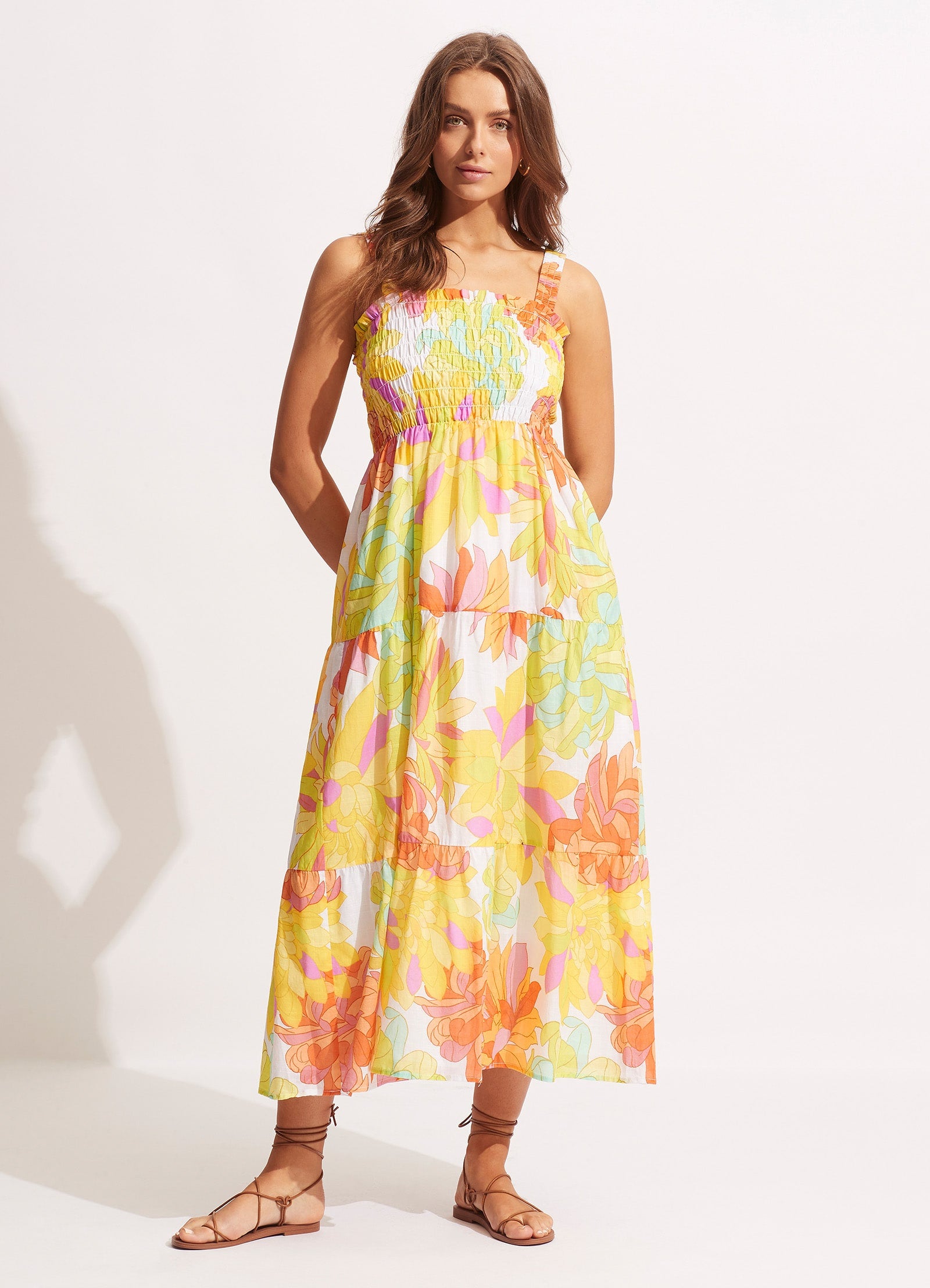 Palm Springs Midi Dress - Lime Light - Limelight