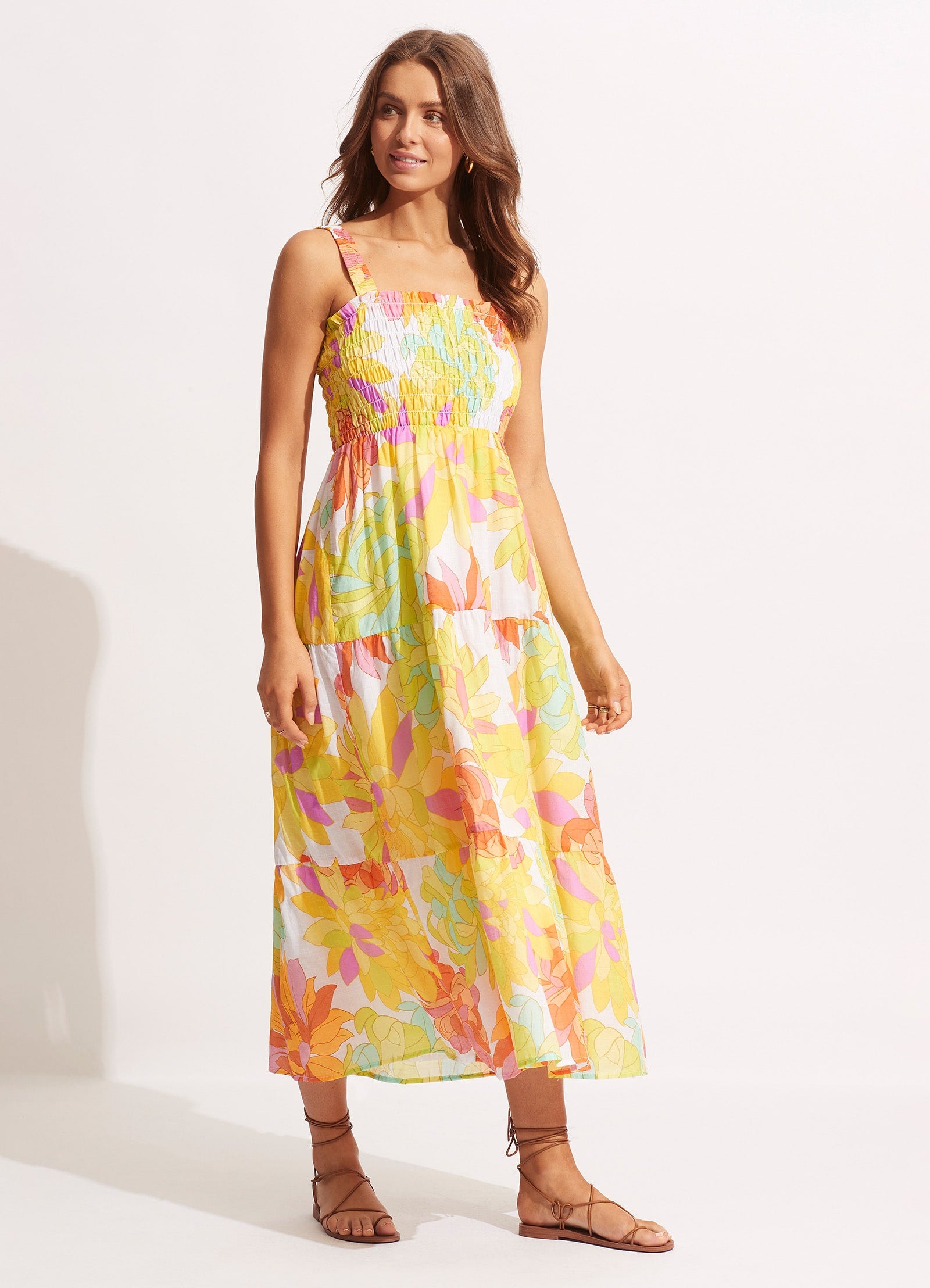 Palm Springs Midi Dress - Lime Light - Limelight view 2