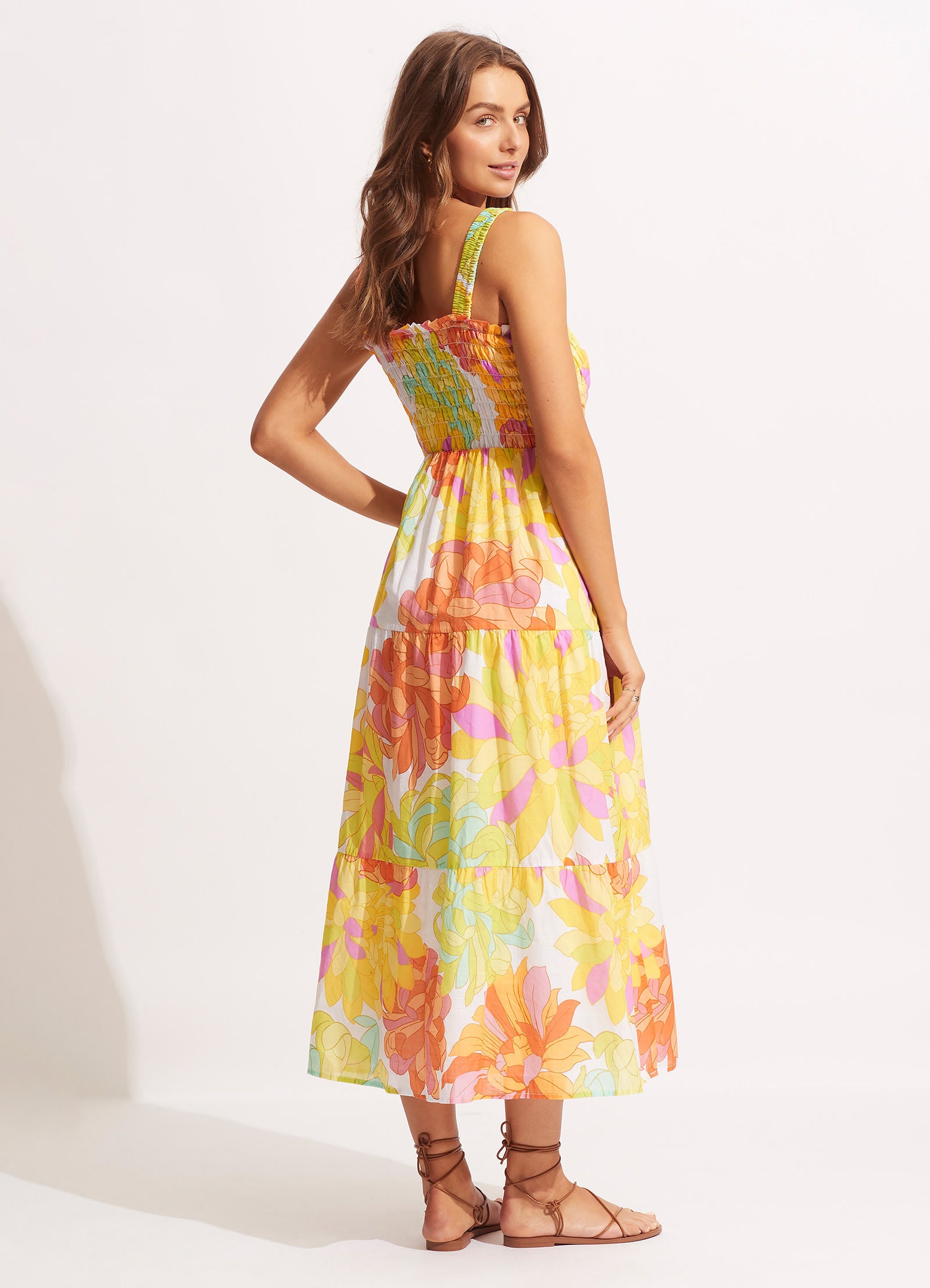 Palm Springs Midi Dress - Lime Light - Limelight view 3