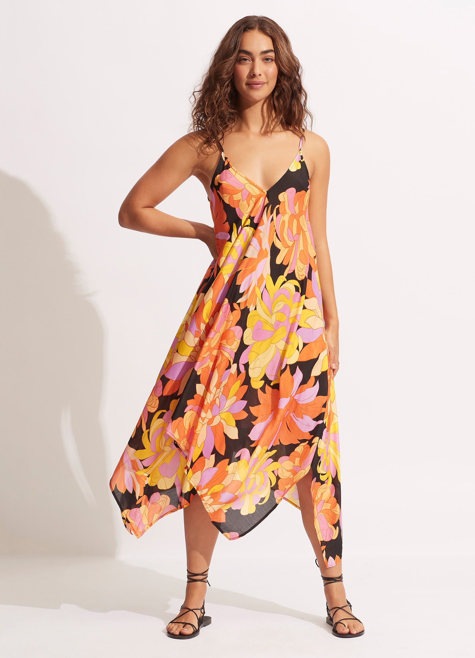 Palm Springs Scarf Dress - Black - Black view 2