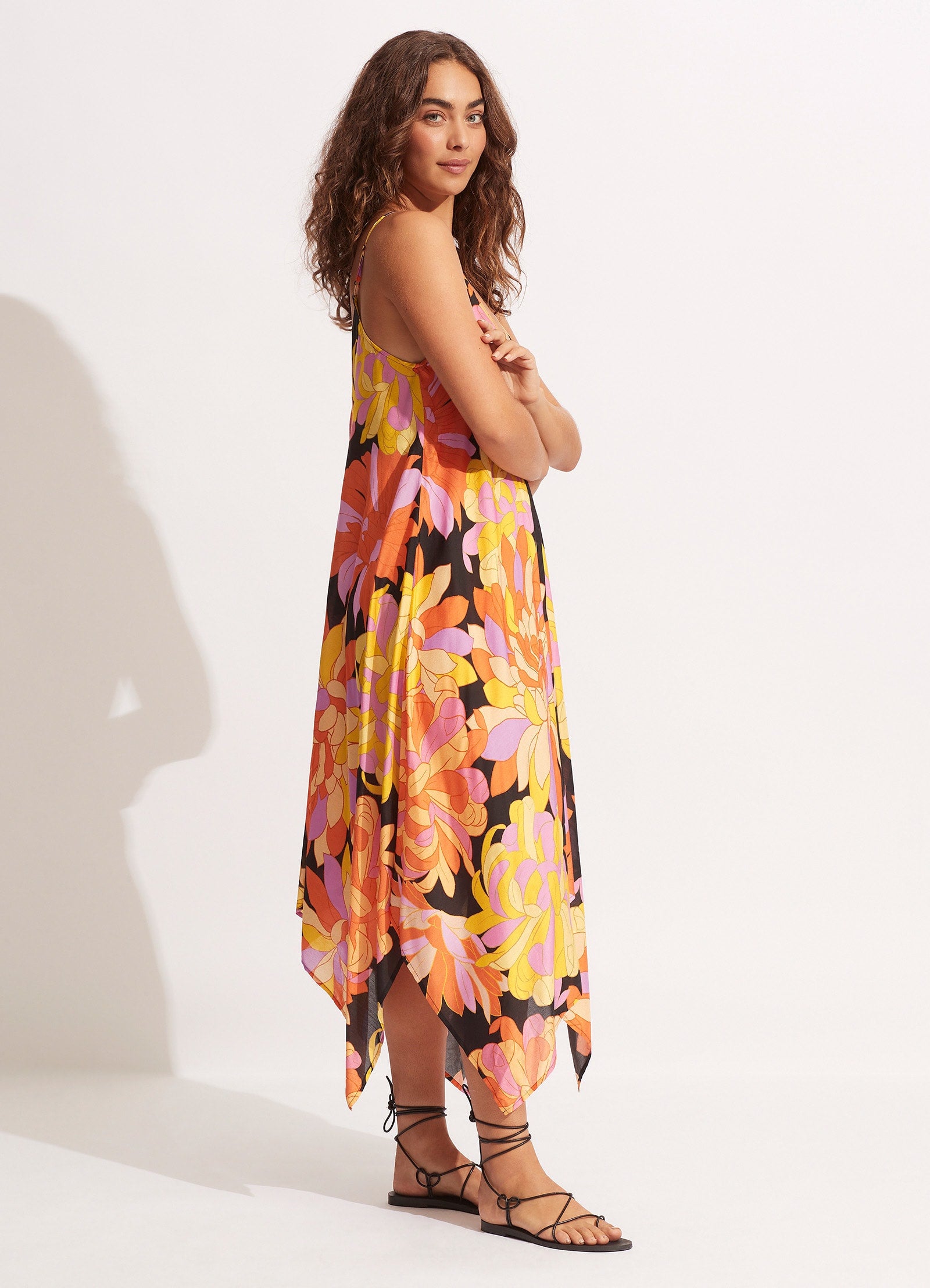 Palm Springs Scarf Dress - Black - Black view 3