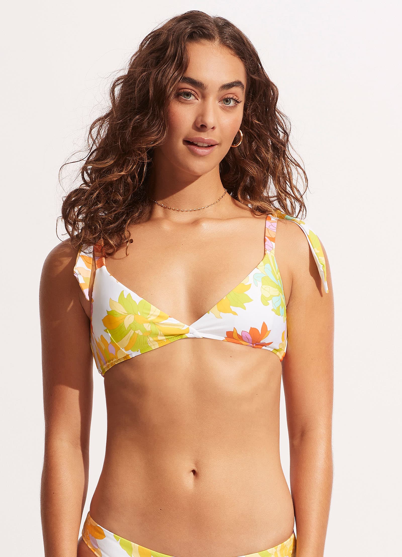 Palm Springs Wrap Front Bralette - Lime Light - Limelight view 2