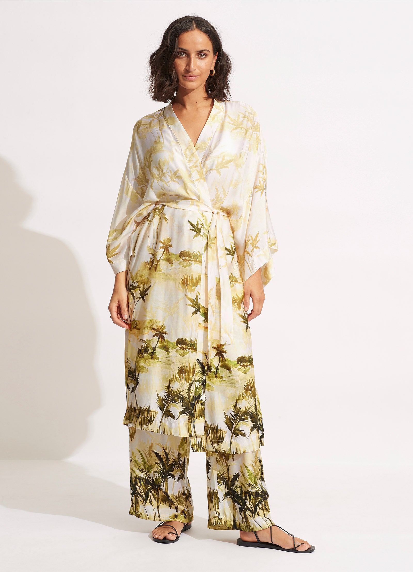 Palms Kimono - Olive - Olive