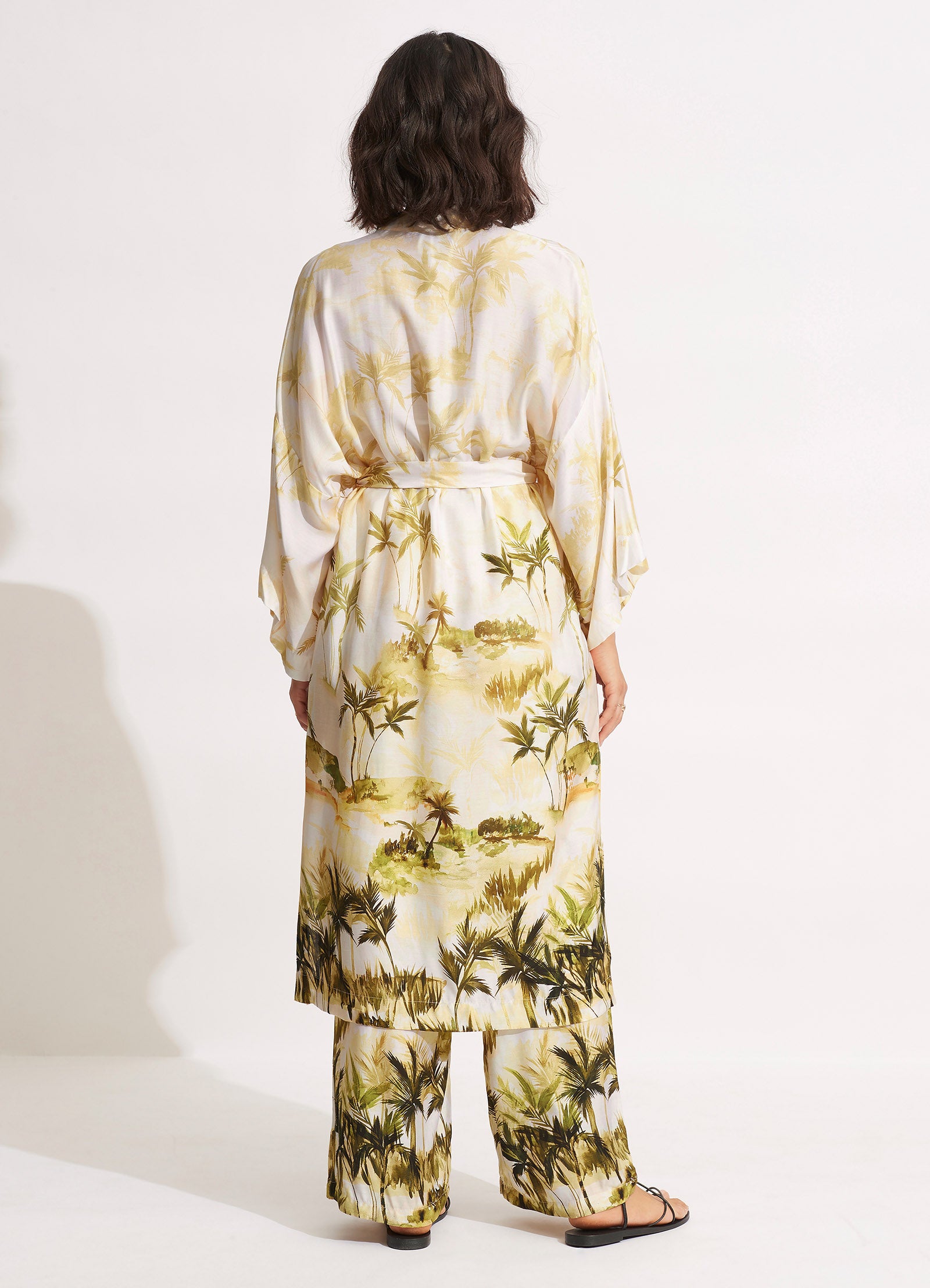 Palms Kimono  - Olive - Olive view 5