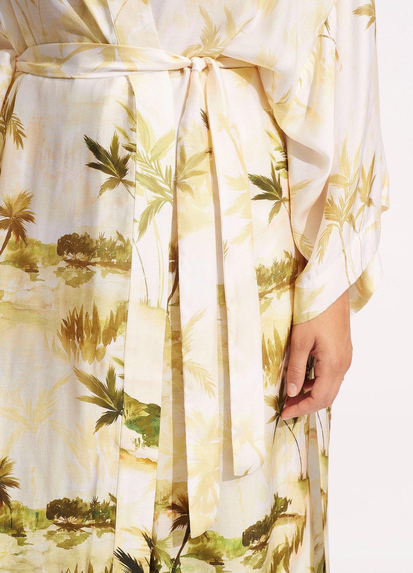 Palms Kimono  - Olive - Olive view 6