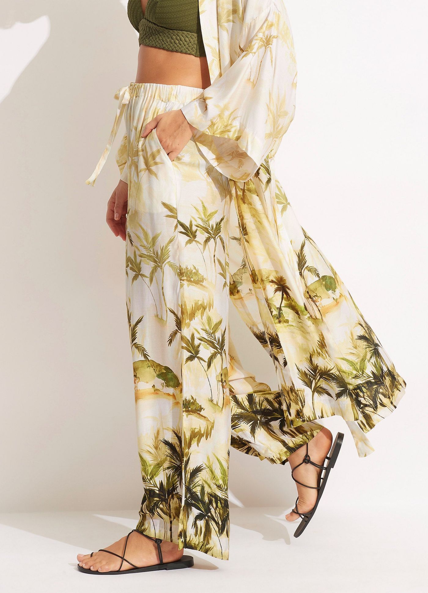 Palms Pant  - Olive - Olive view 3
