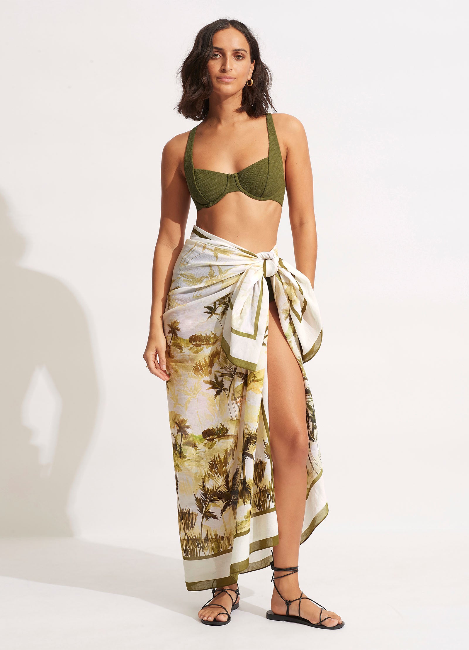 Palms Pareo - Olive - Olive