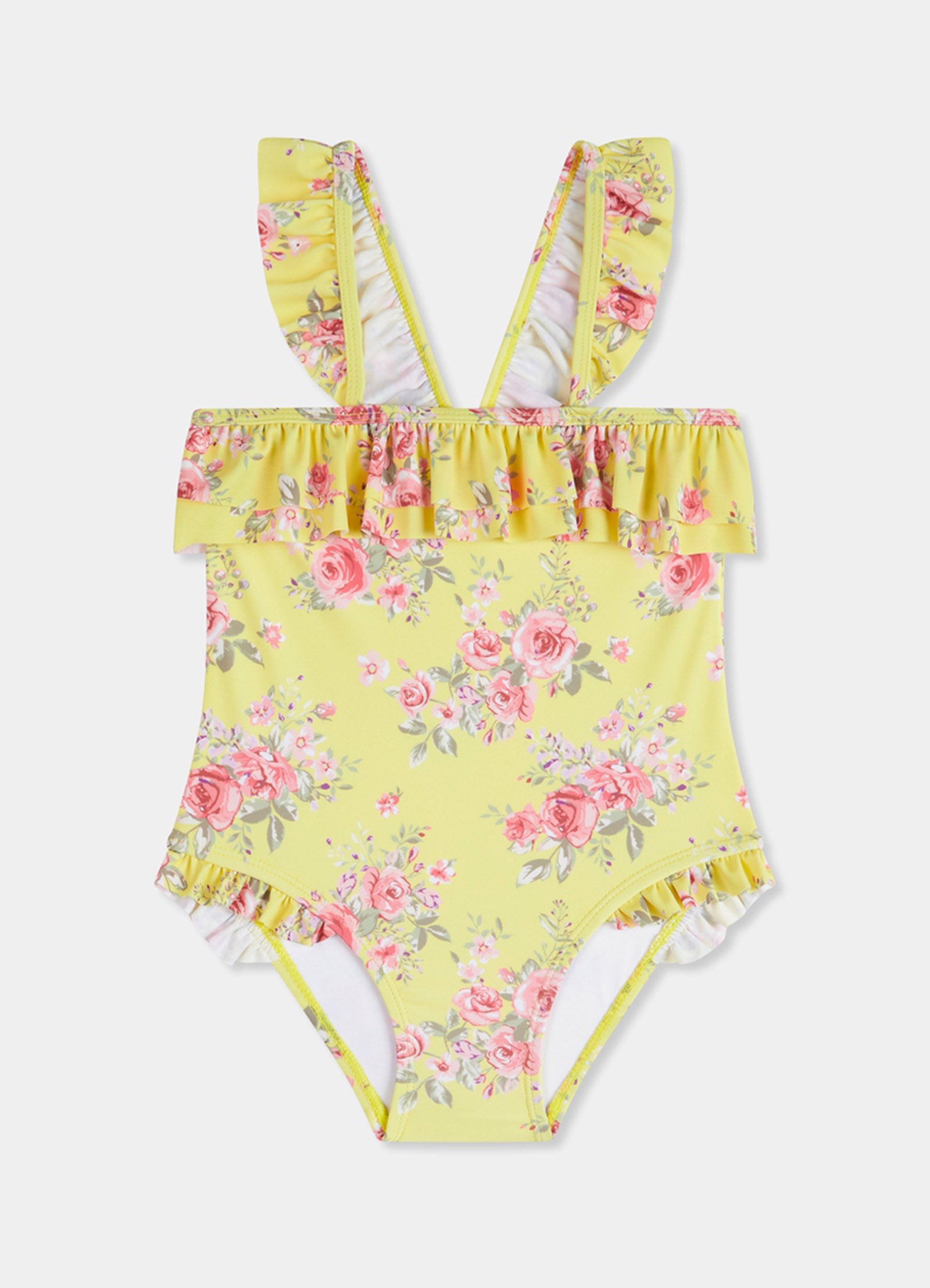 Paradise Garden Girls Ruffle Bandeau One Piece - Floral - Floral