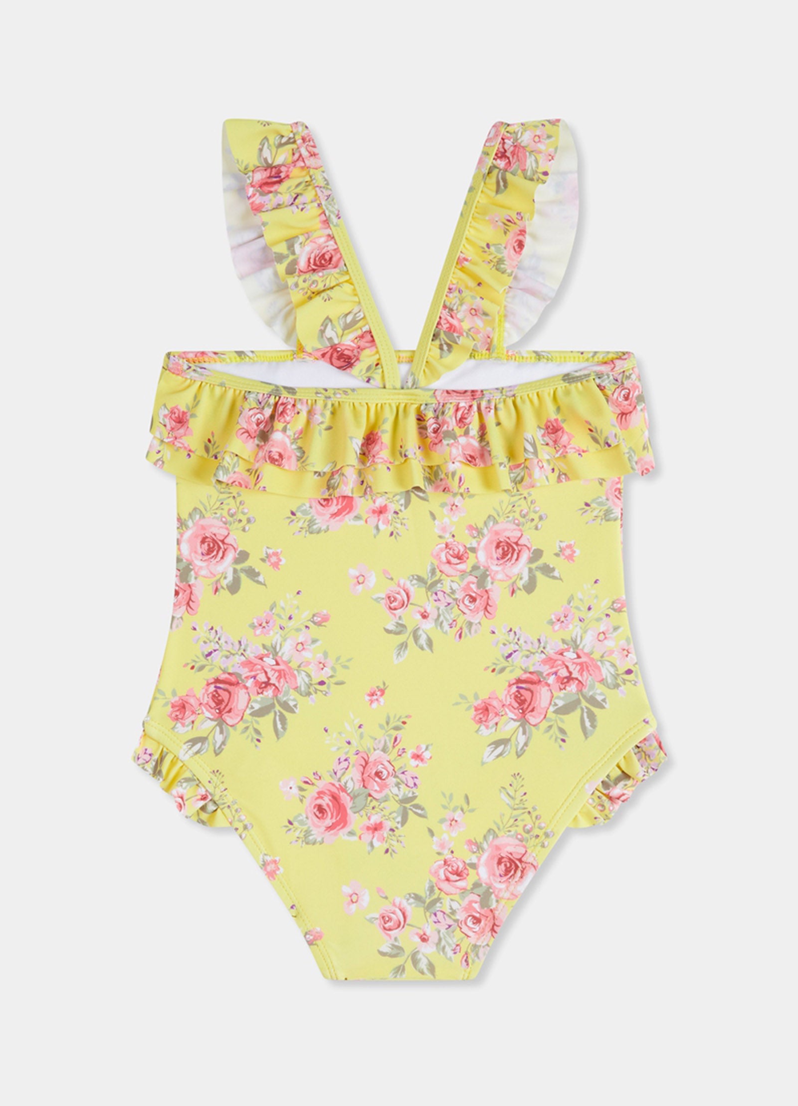 Paradise Garden Girls Ruffle Bandeau One Piece - Floral - Floral view 2