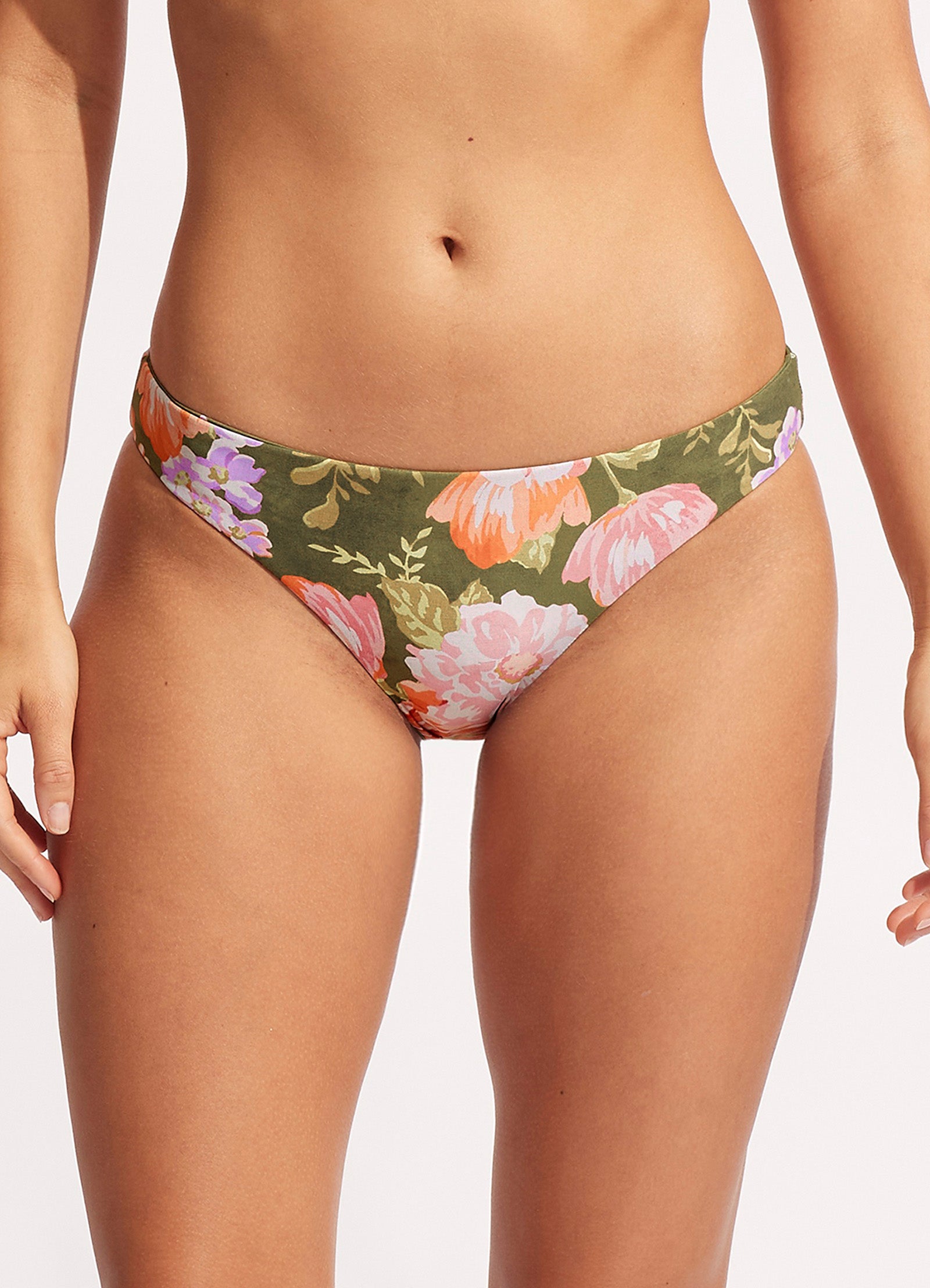 Paradise Garden Reversible Hipster Bikini Bottom - Avocado - Avocado view 3