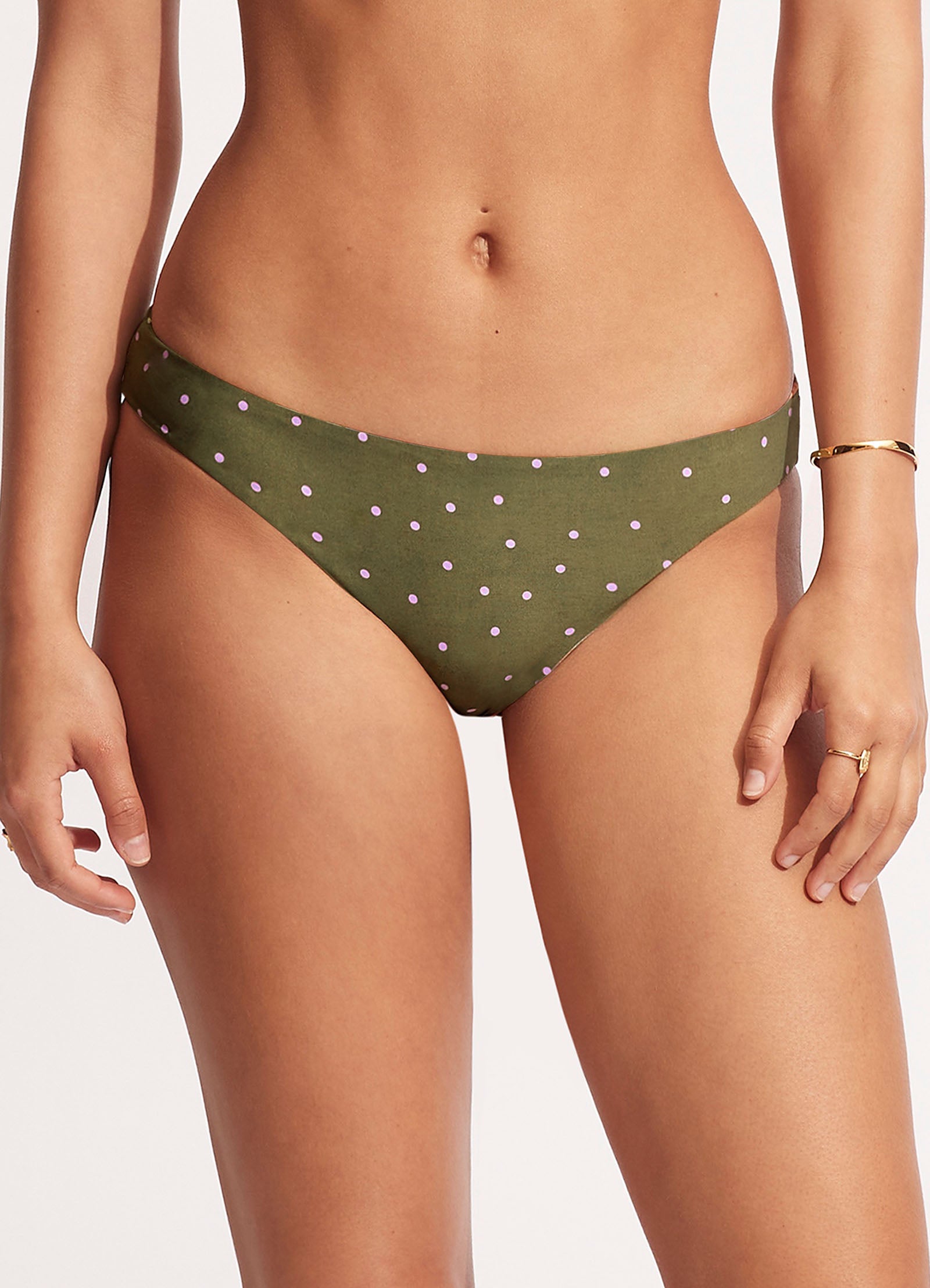 Paradise Garden Reversible Hipster Bikini Bottom - Avocado - Avocado view 4