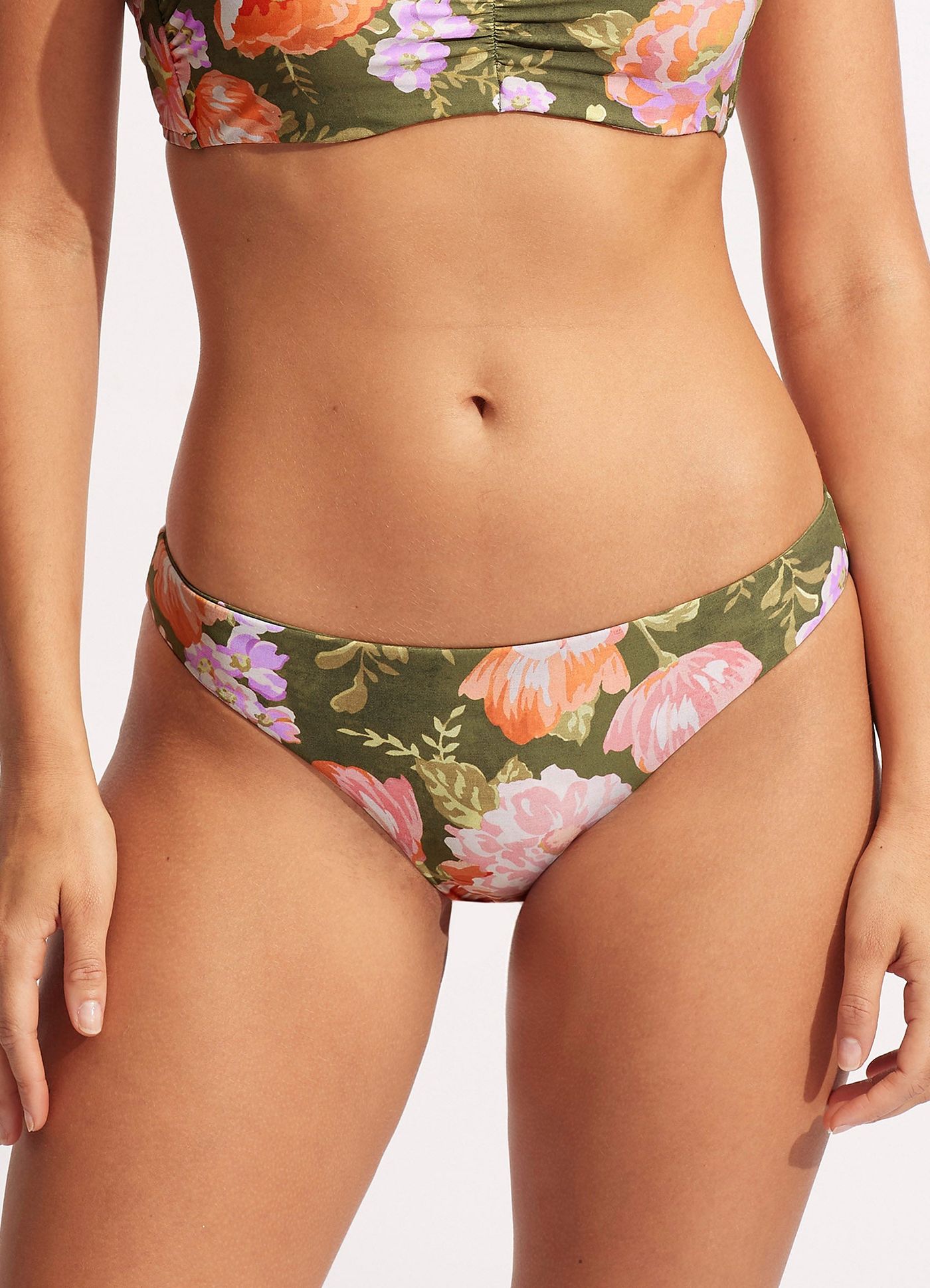 Paradise Garden Reversible Hipster Bikini Bottom - Avocado - Avocado view 5