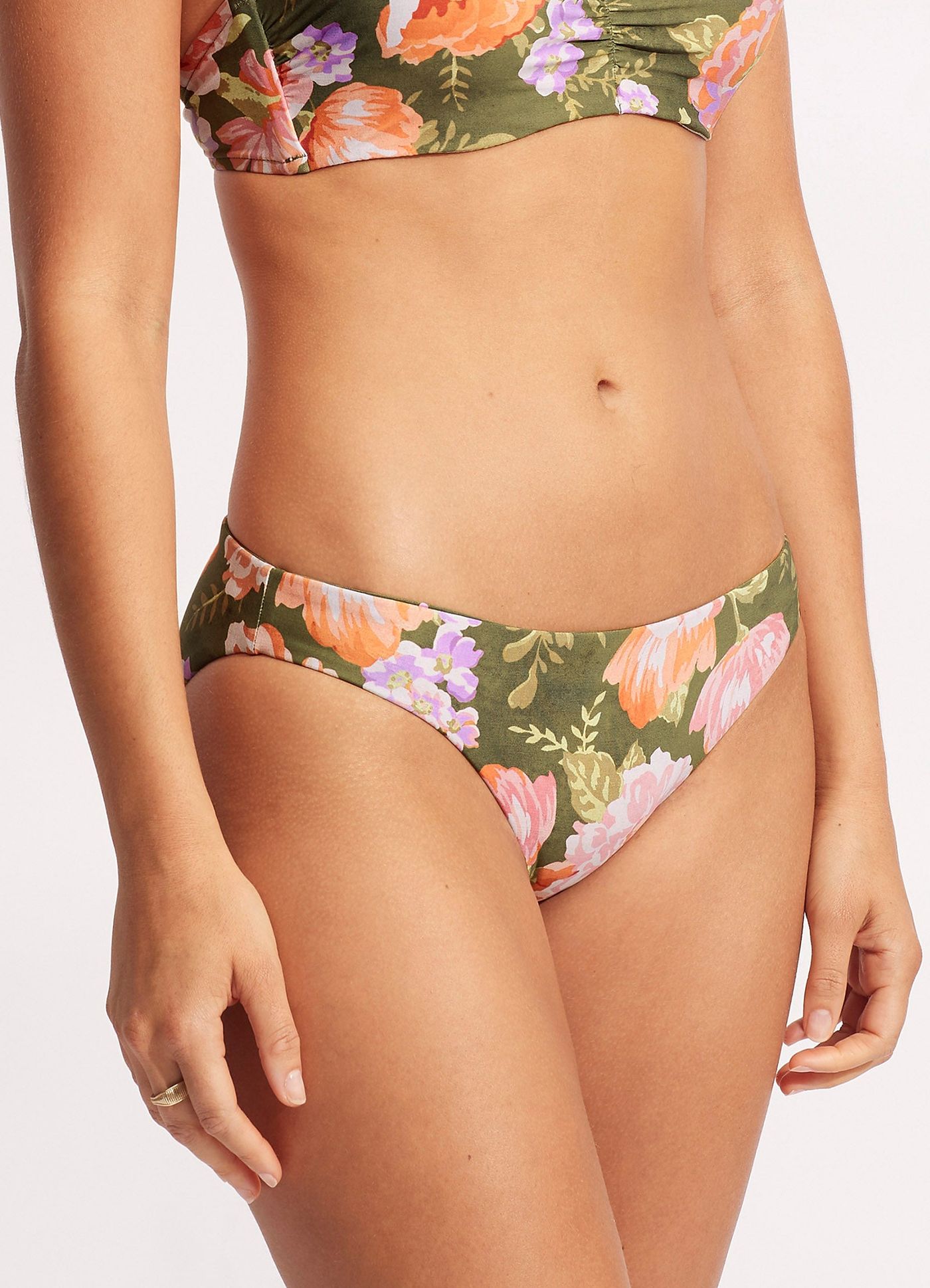 Paradise Garden Reversible Hipster Bikini Bottom - Avocado - Avocado view 7