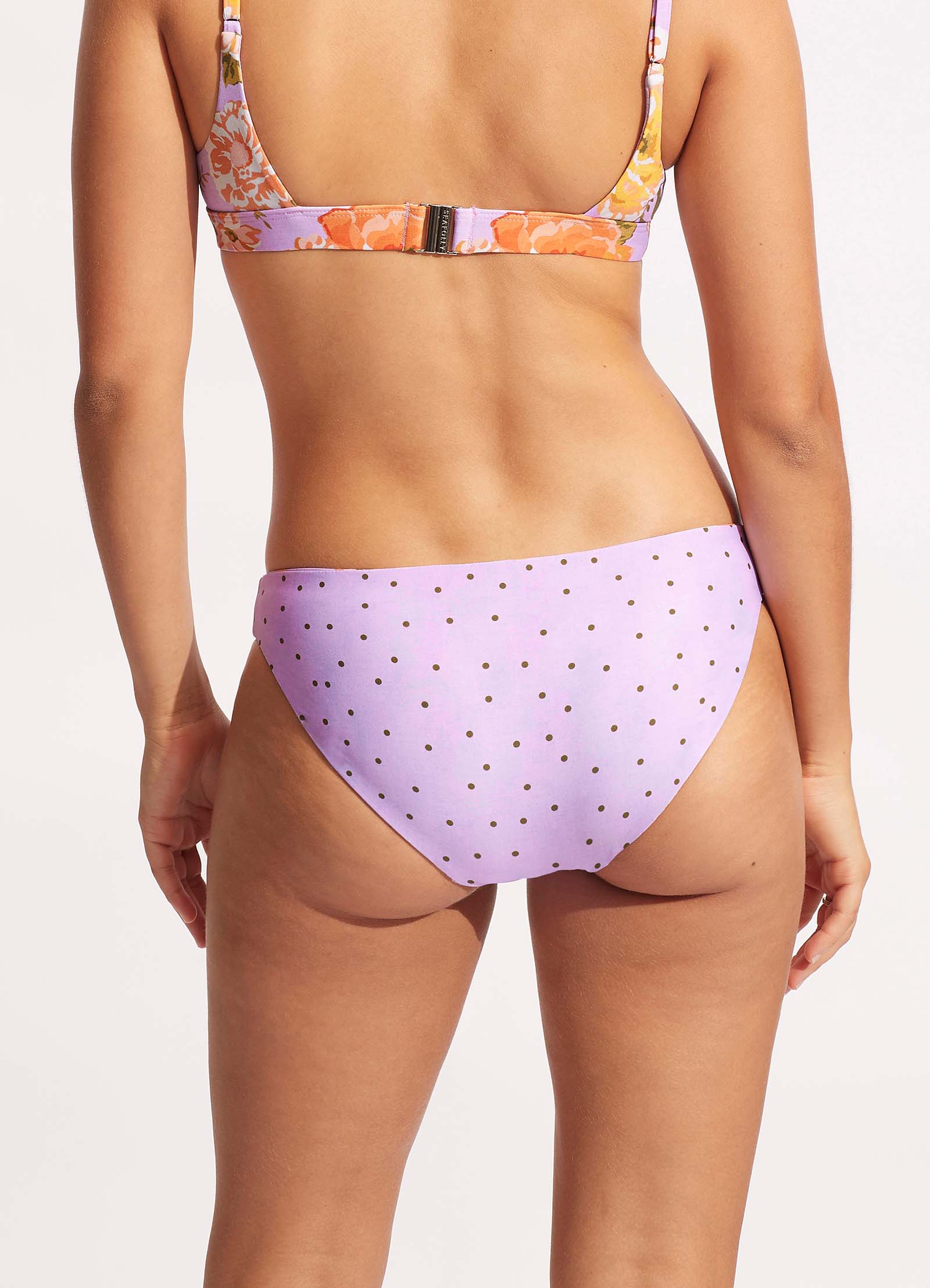 Paradise Garden Reversible Hipster Bikini Bottom - Lilac - Lilac view 6