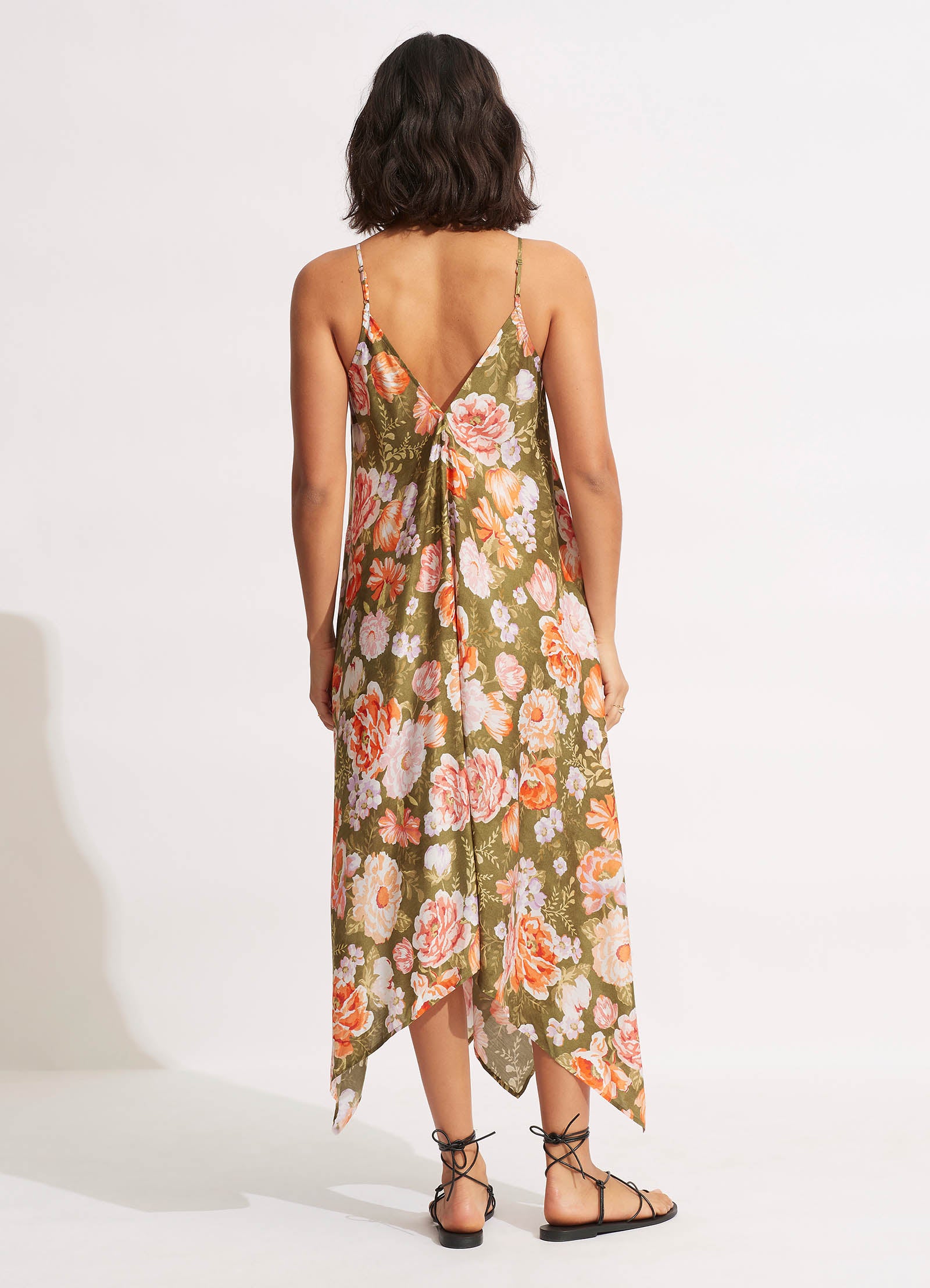 Paradise Garden Scarf Dress  - Avocado - Avocado view 5