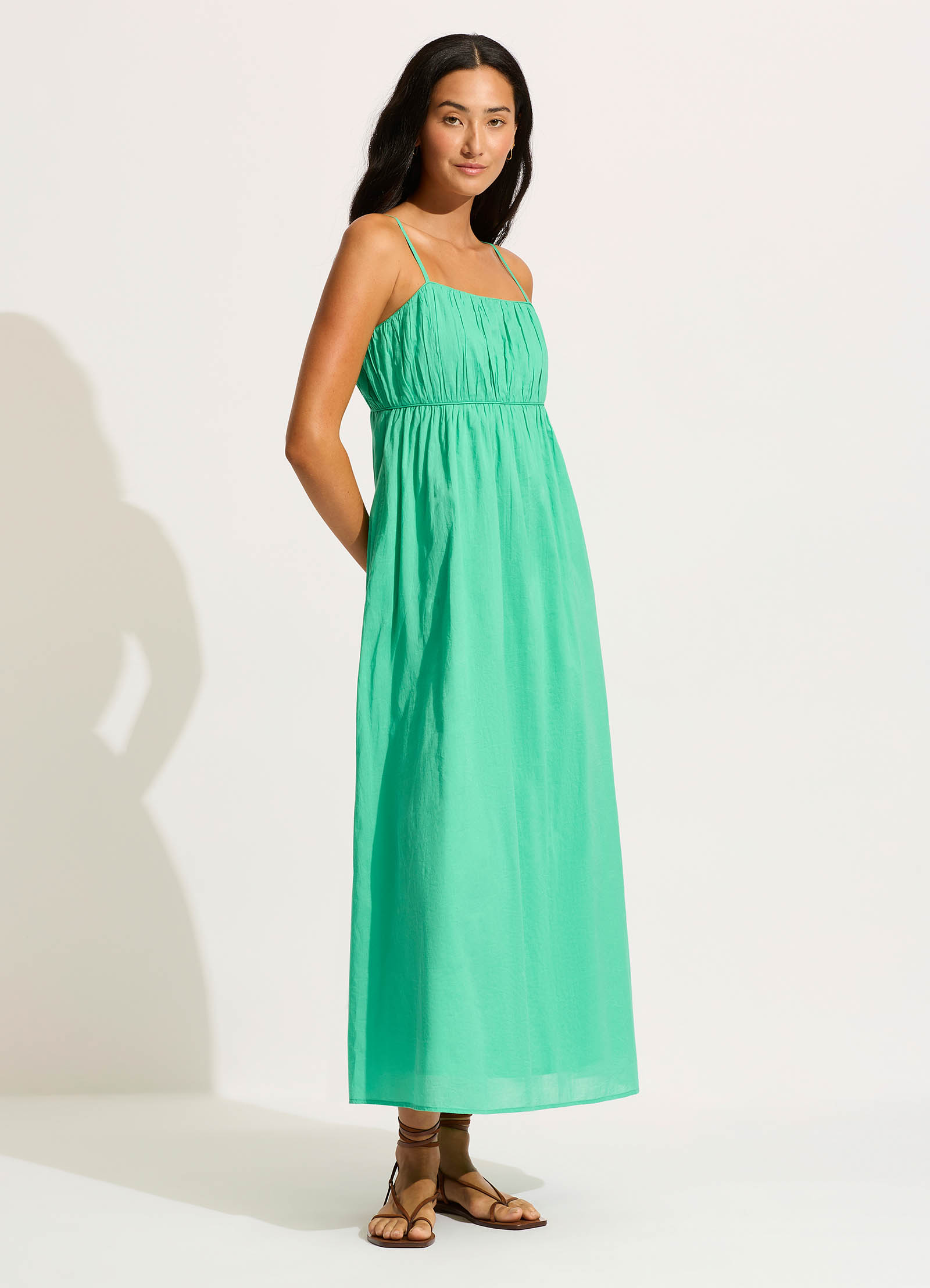 Piped Maxi Dress - Jade - Jade view 2
