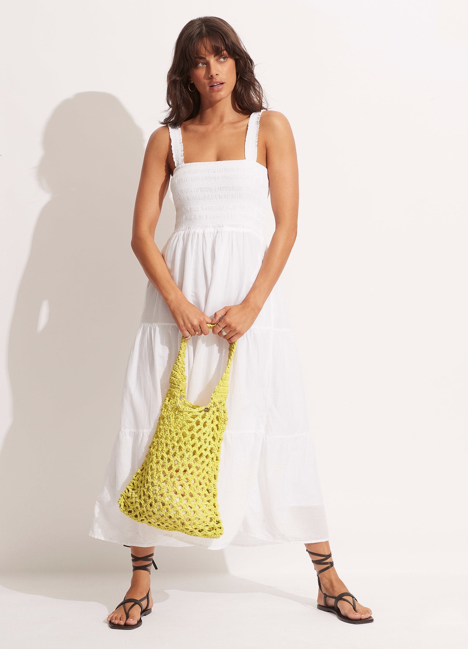 Plaited Rope Tote - Celery - Celery view 2