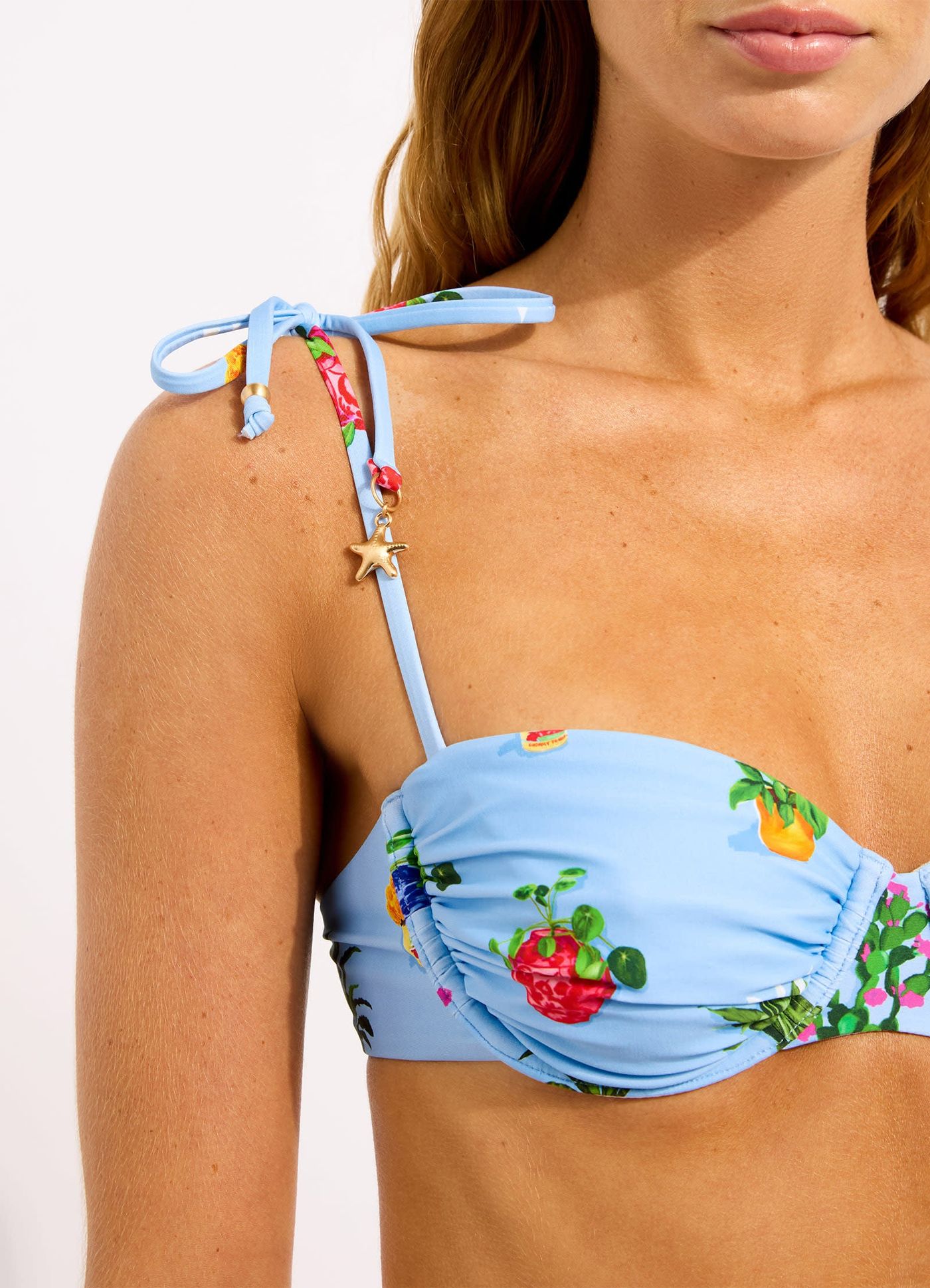 Playa Bonita Underwire Bralette Bikini Top - Powder Blue view 5