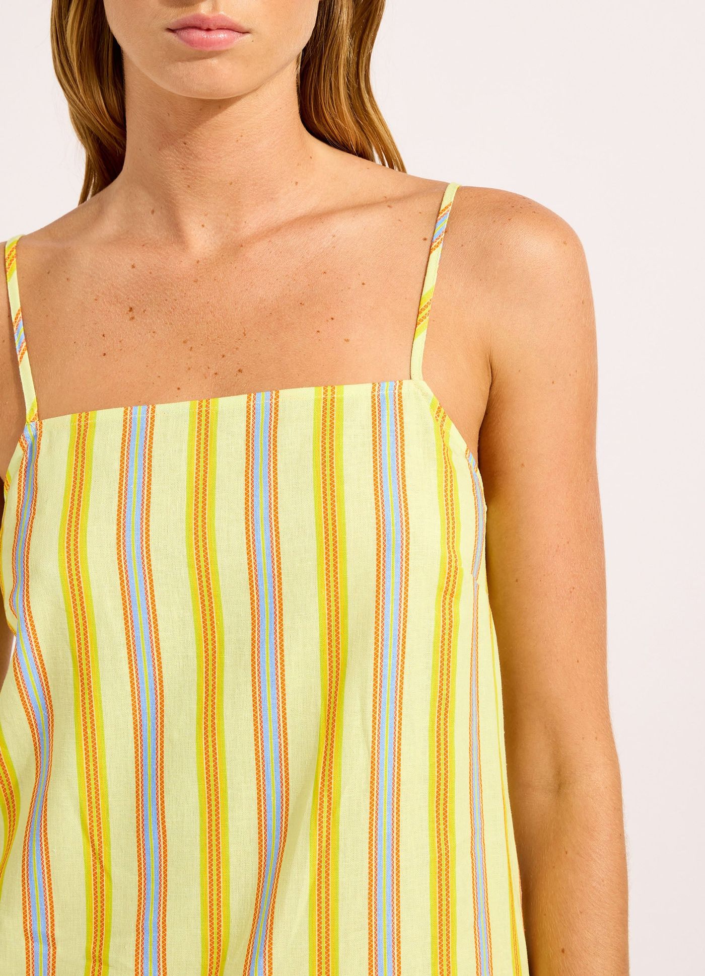 Positano Bandeau Mini Dress - Aloe Gel view 4