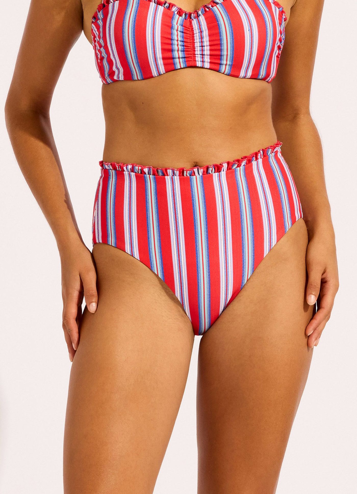 Positano High Waist Bikini Bottom - Chilli Red view 2
