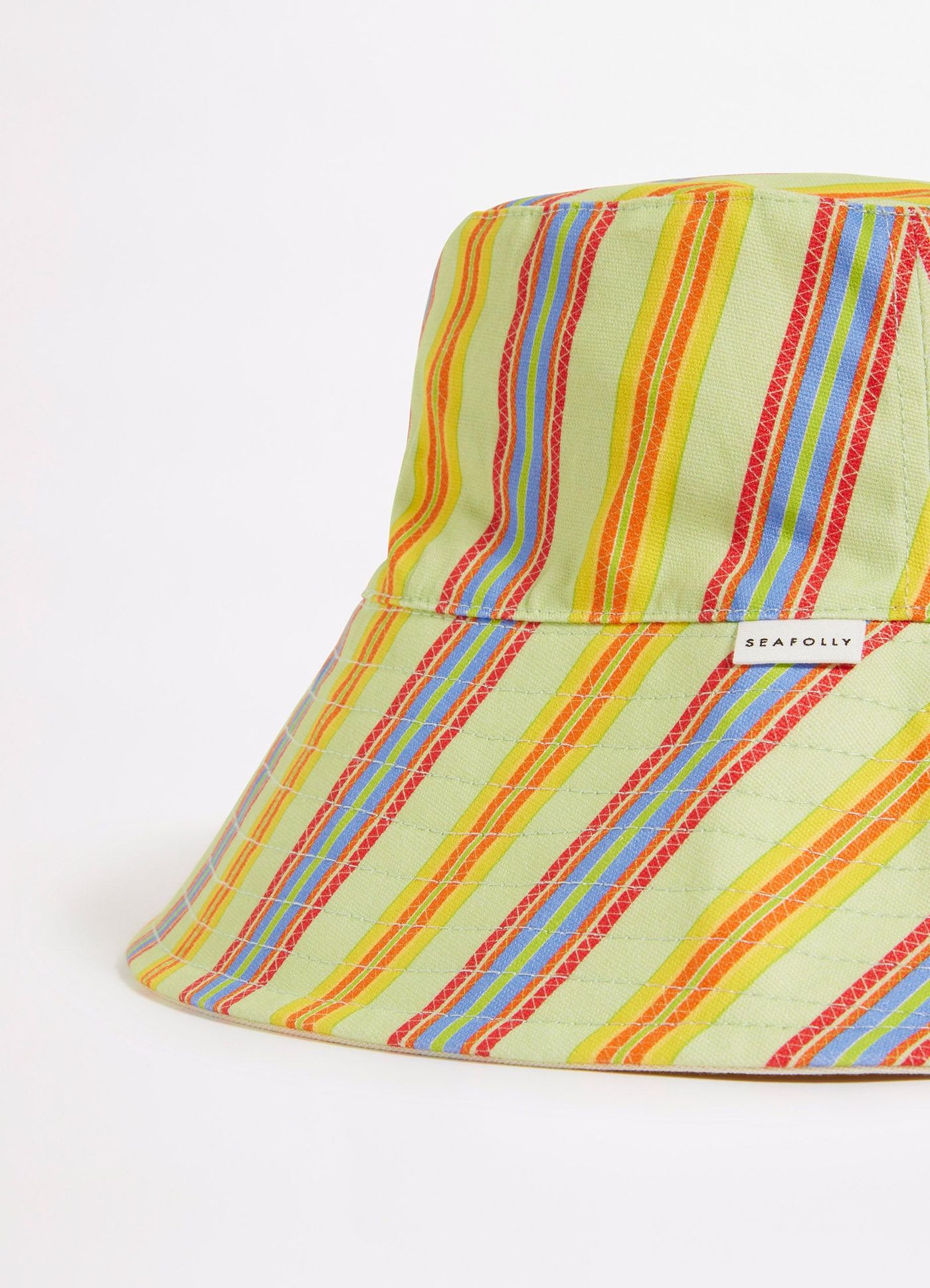 Positano Reversible Bucket Hat - Aloe Gel view 4