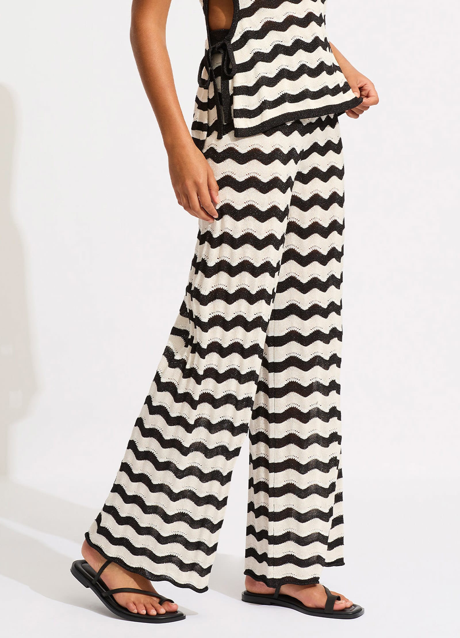 Relaxed Leg Knit Pant - Black - Black view 2