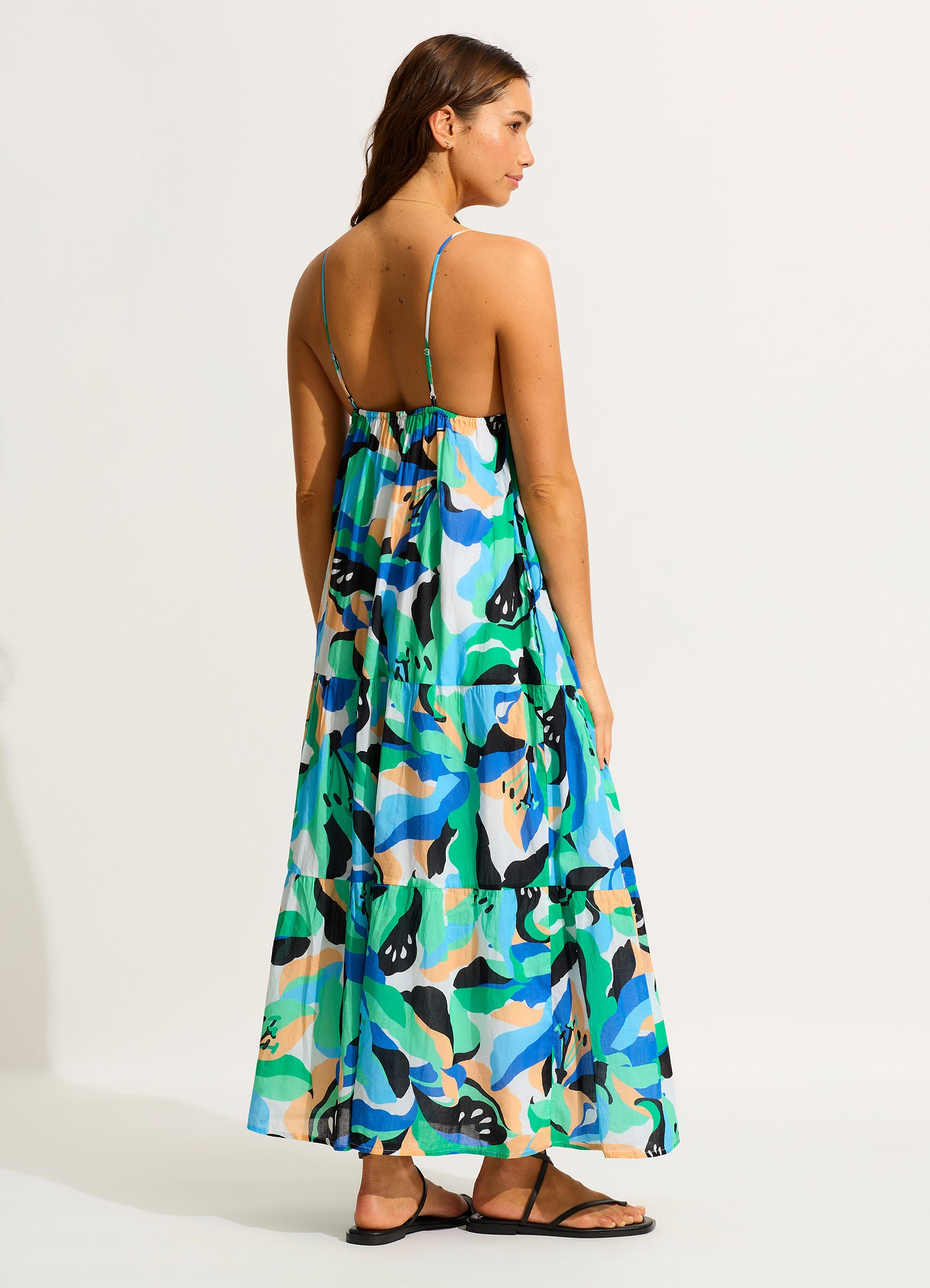 Rio Tiered Midi Dress - Jade - Jade view 3