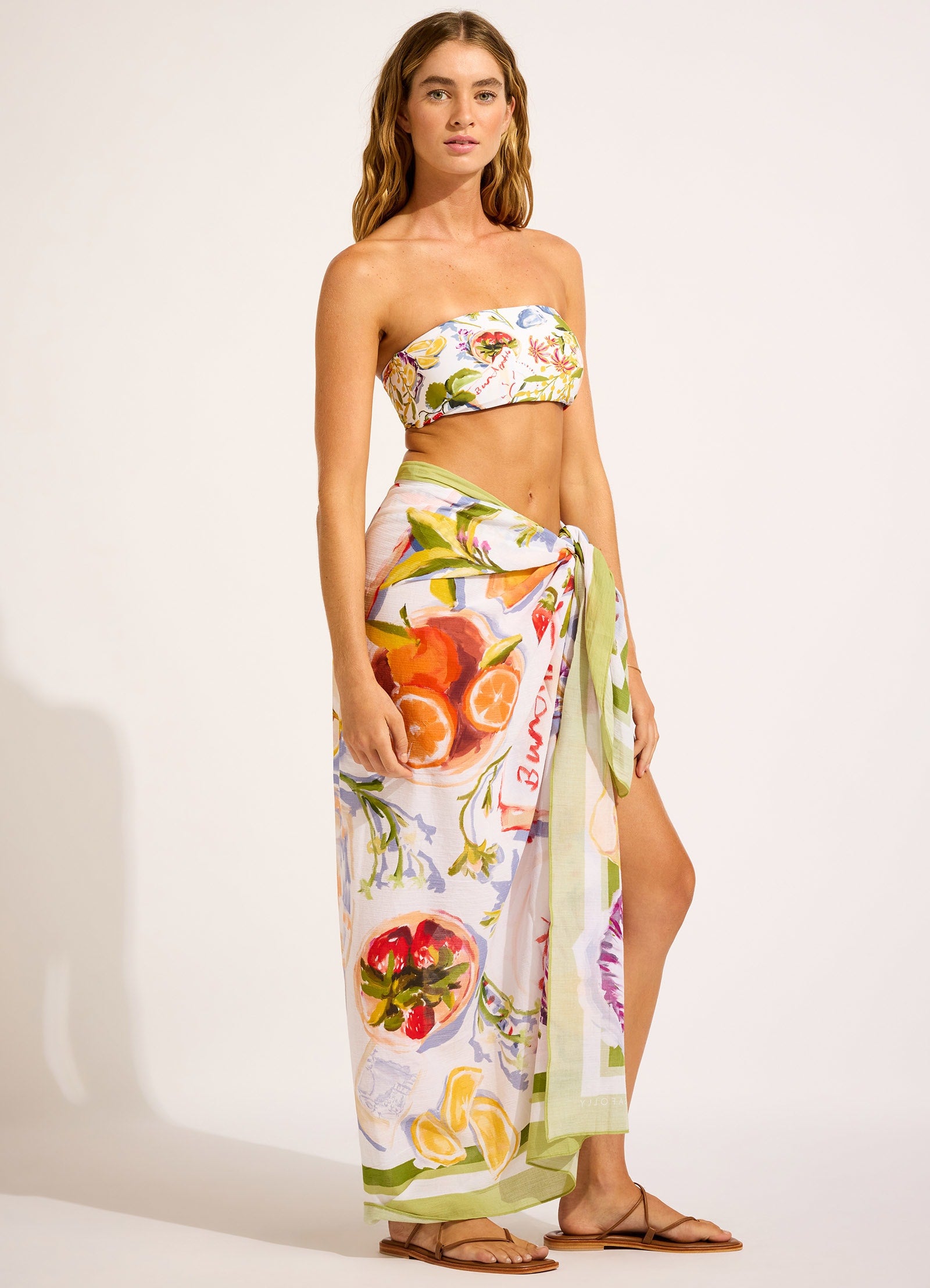 Riviera Coast Sarong - Sage view 2