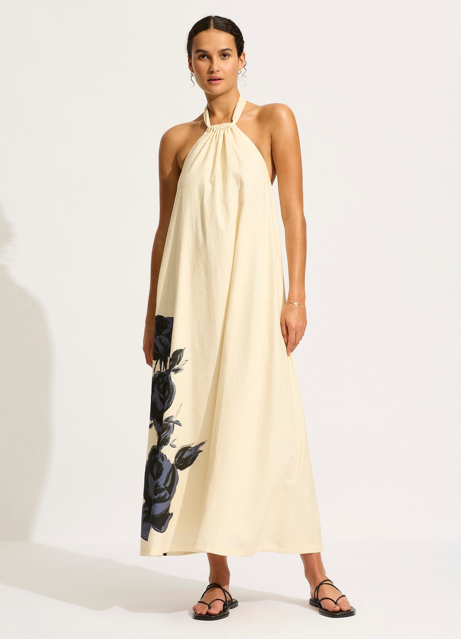 Rococo Maxi Dress  - Black - Black