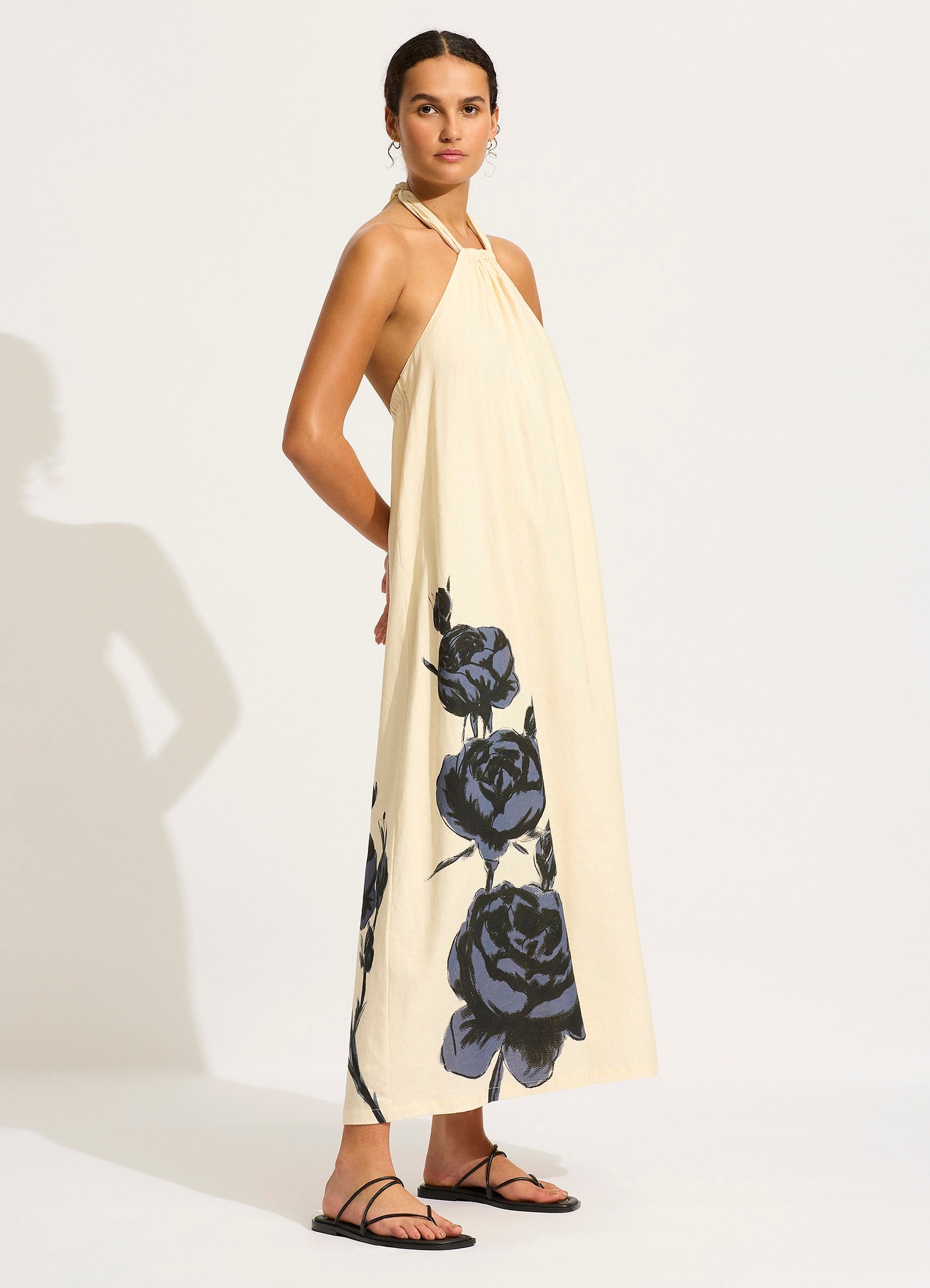 Rococo Maxi Dress  - Black - Black view 2