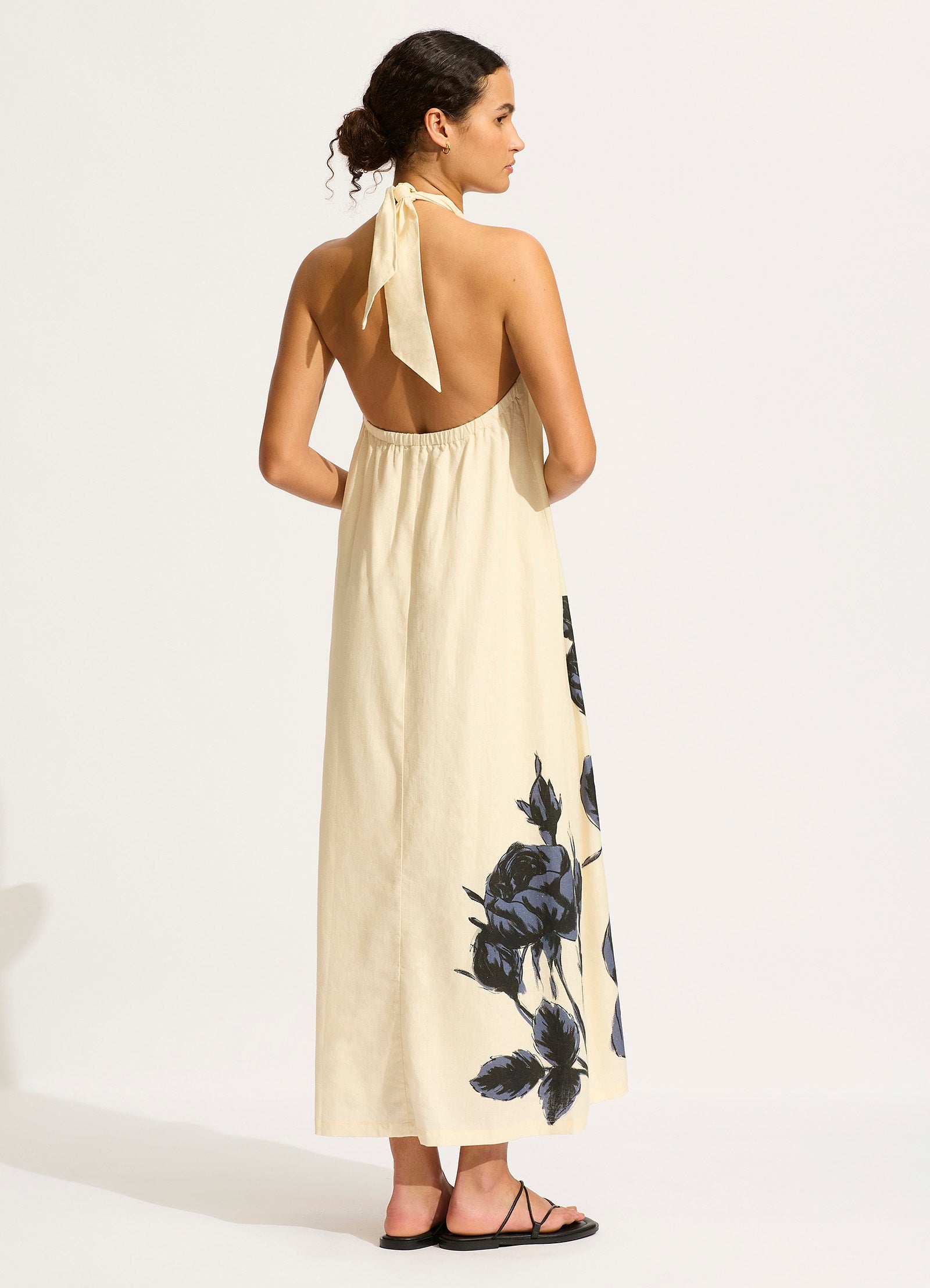 Rococo Maxi Dress  - Black - Black view 3